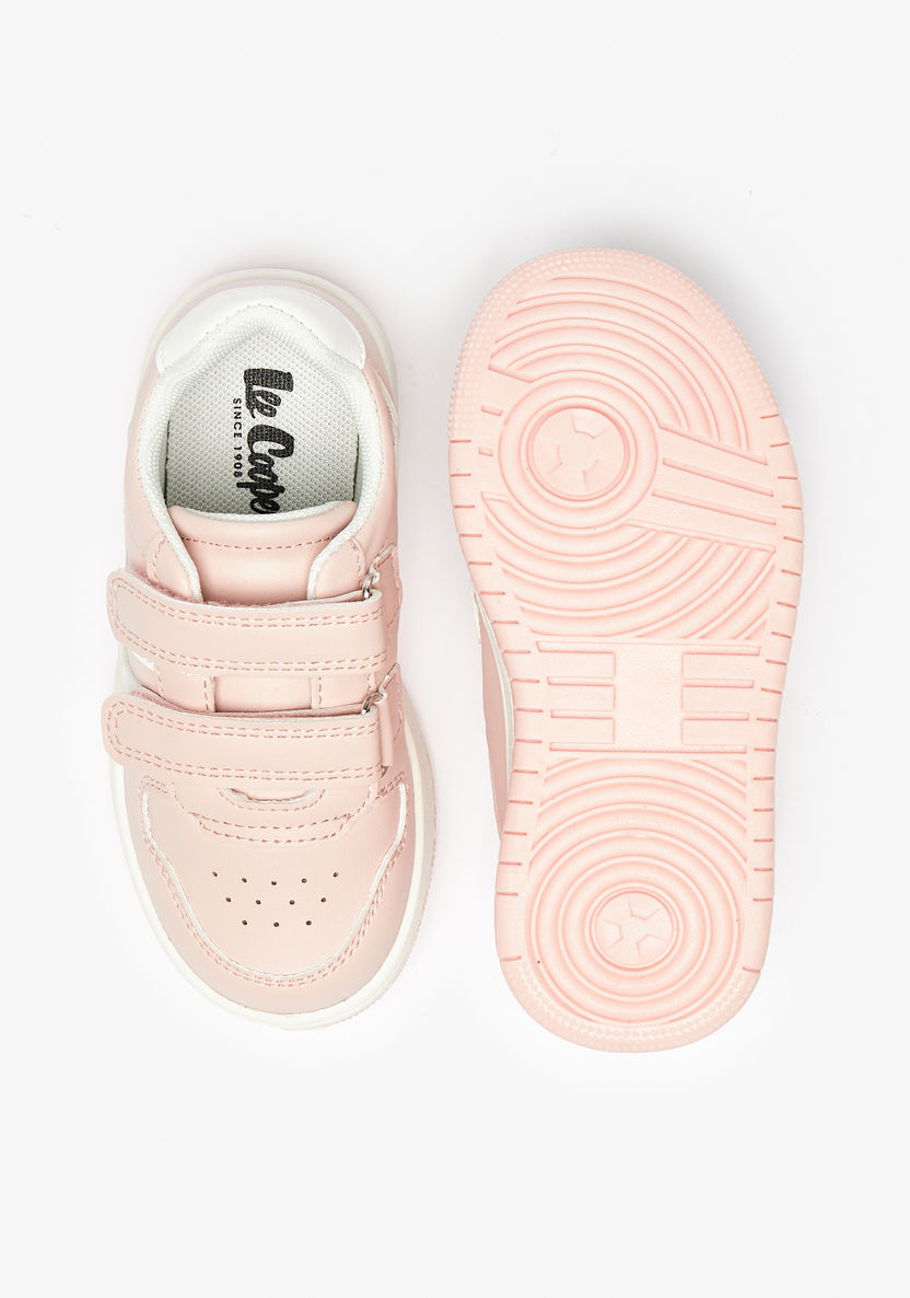 Lee Cooper Girls' Panelled Sneakers with Hook and Loop Closure-Girl%27s Sneakers-image-3