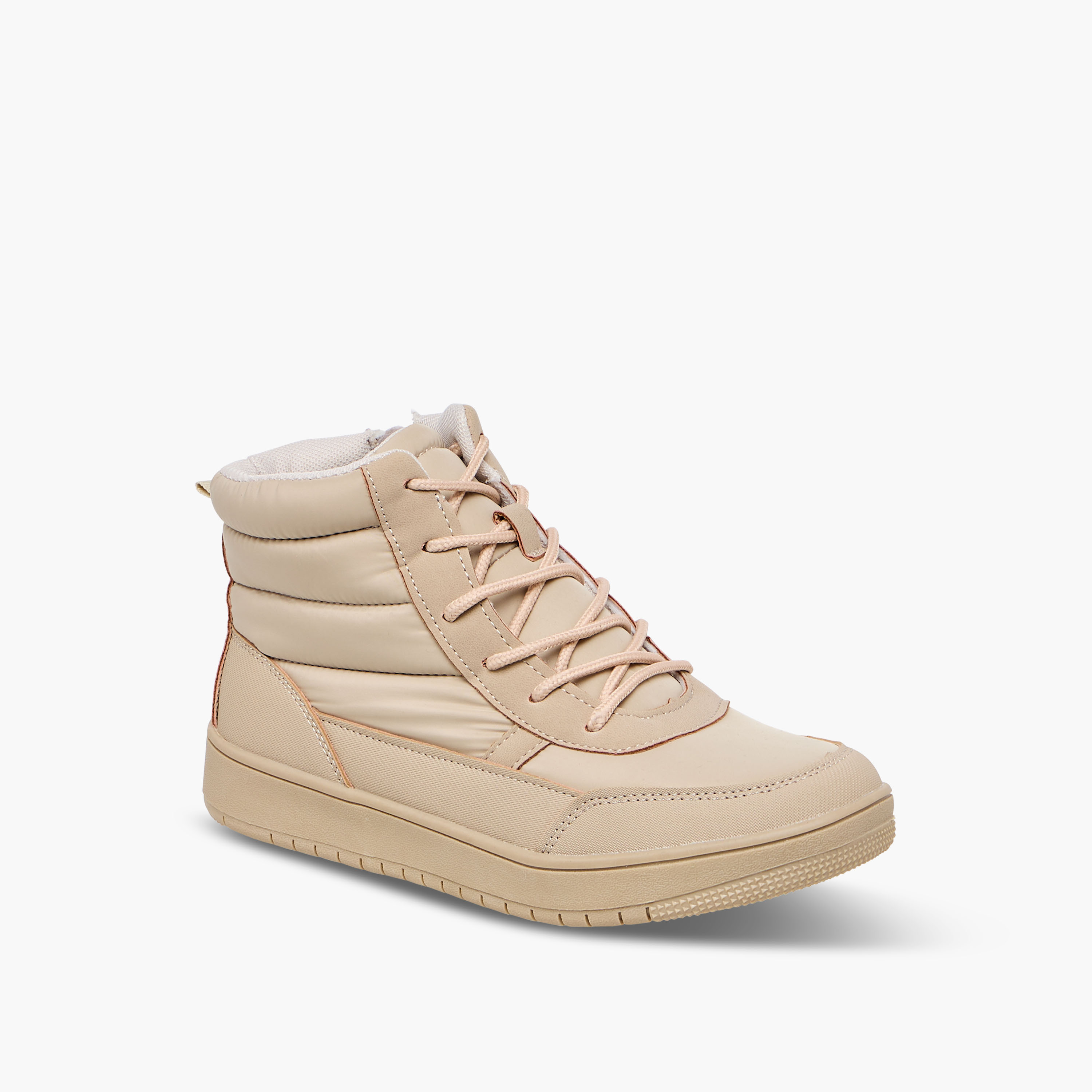 Mister Duchini Boys Quilted Lace-Up Ankle Length Boots-boys-shoes-boots-image-2