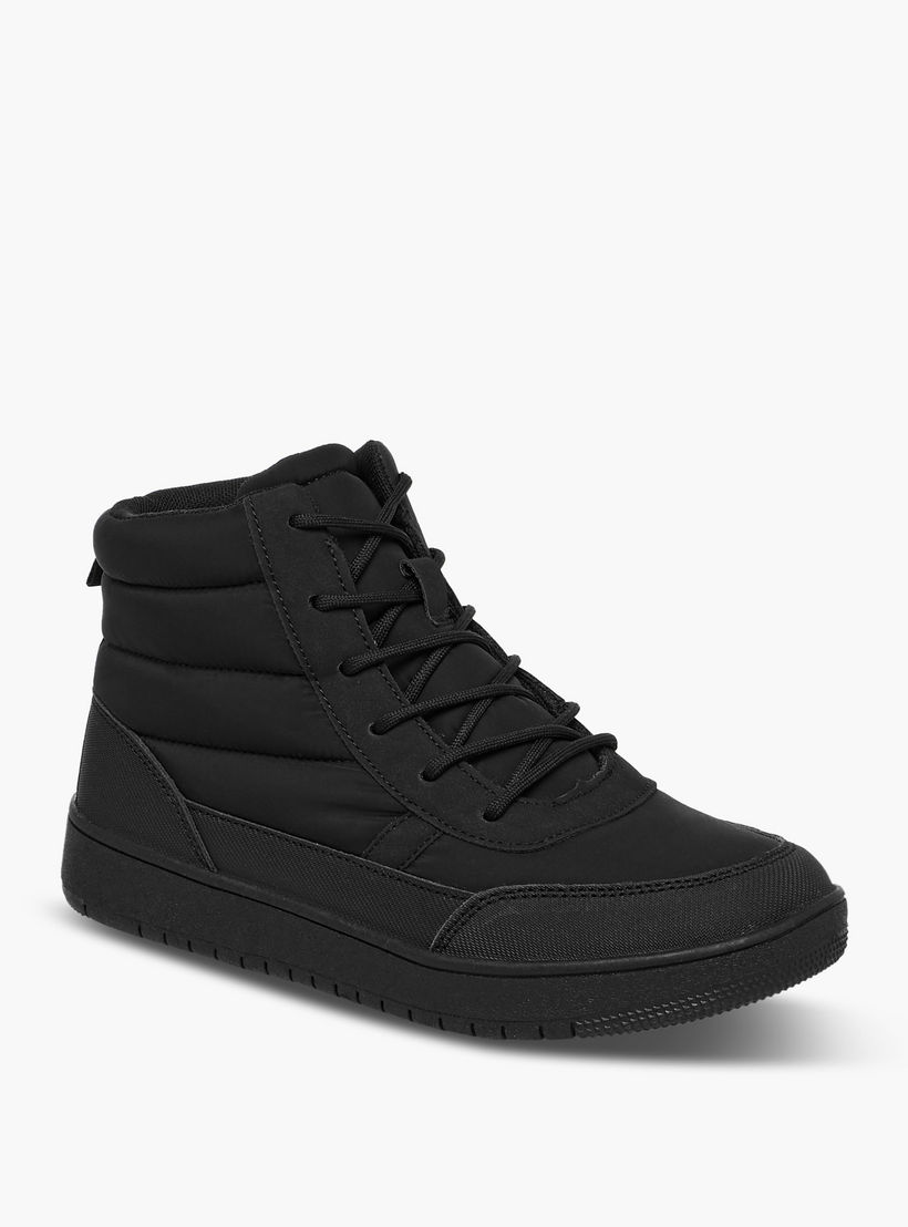 Mister Duchini Boys Quilted Lace-Up Ankle Length Boots-boys-shoes-boots-image-2