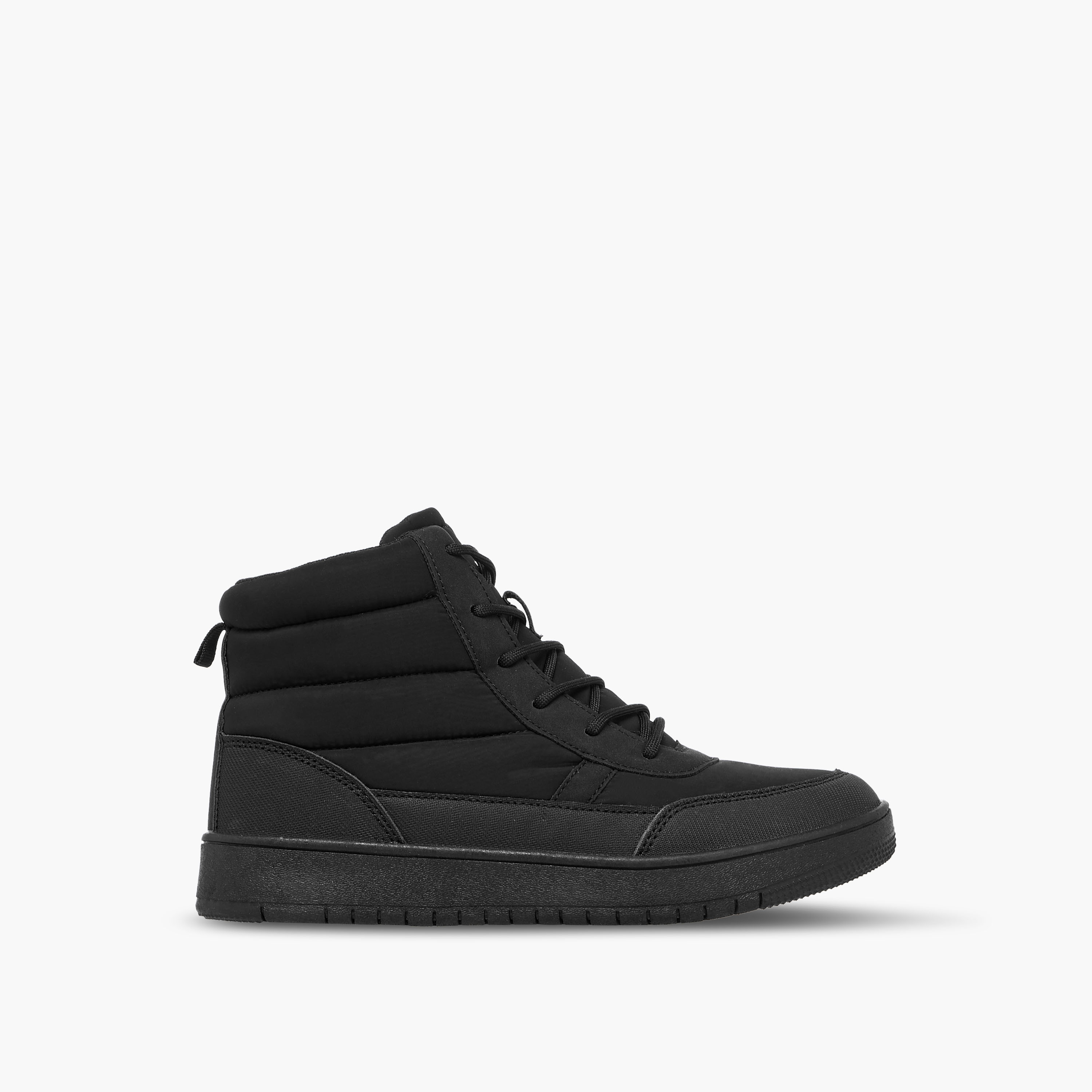 Mister Duchini Boys Quilted Lace-Up Ankle Length Boots-boys-shoes-boots-image-3