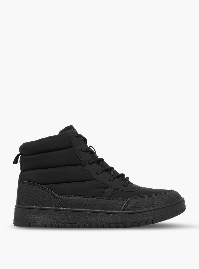 Mister Duchini Boys Quilted Lace-Up Ankle Length Boots-boys-shoes-boots-image-3