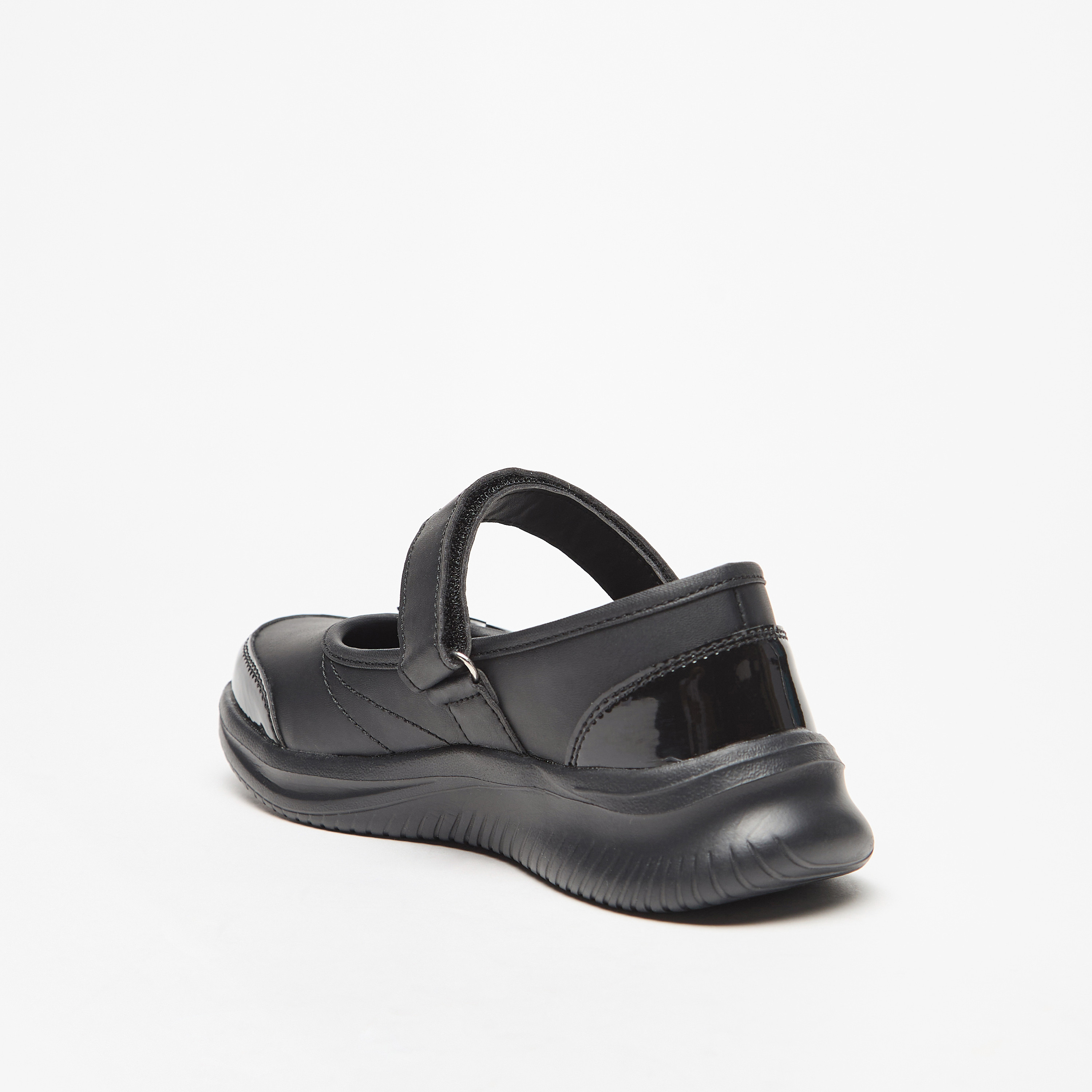 حذاء  مدرسي ماري جين بزينة فيونكة وشريط إغلاق لاصق من داش-girls-shoes-maryjanes-image-4