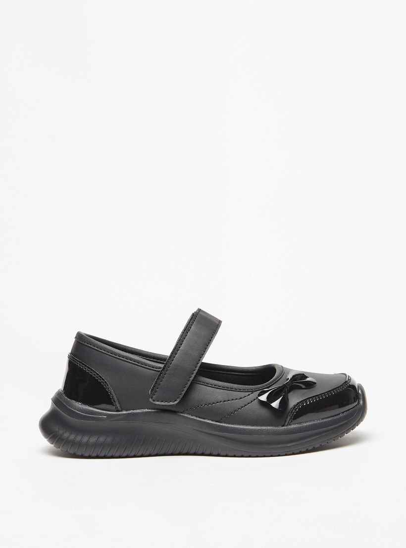 حذاء مدرسي ماري جين بزينة فيونكة وشريط إغلاق لاصق من داش-girls-shoes-maryjanes-image-3