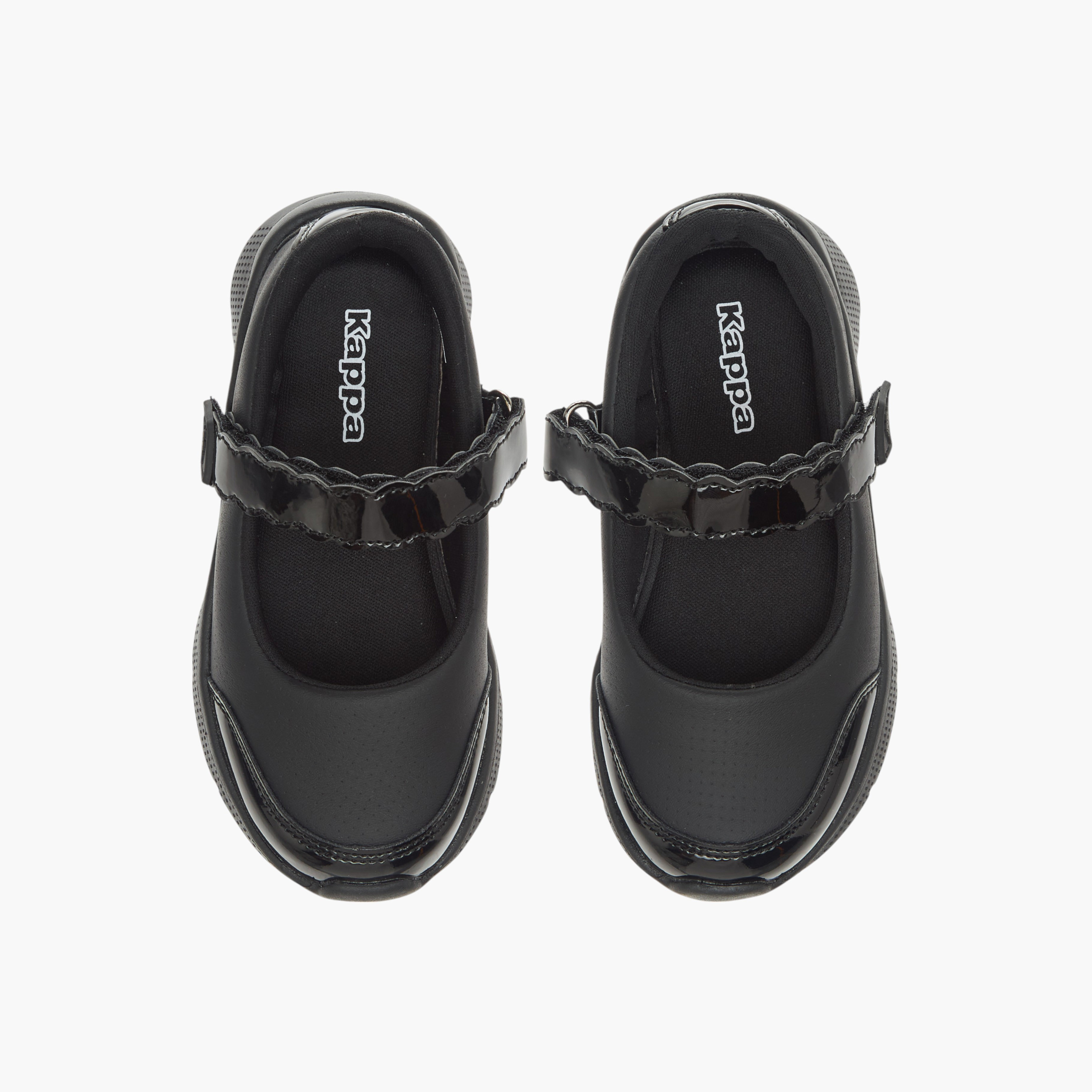 Kappa Girls' Solid School Shoes with Hook and Loop Closure-girls-shoes-schoolshoes-image-1