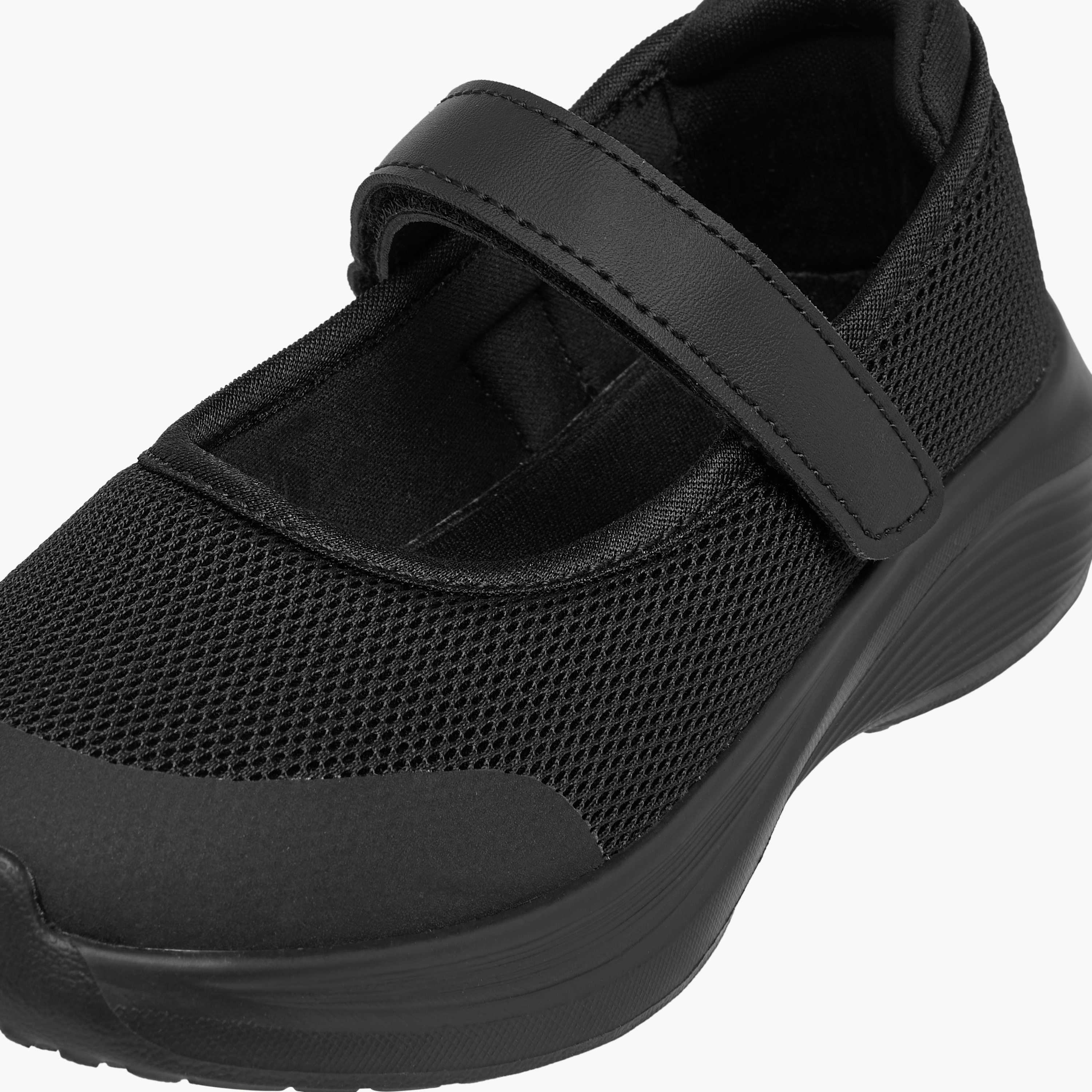 Dash Girls Textured Hook & Loop School Shoes-girls-shoes-sports-image-6