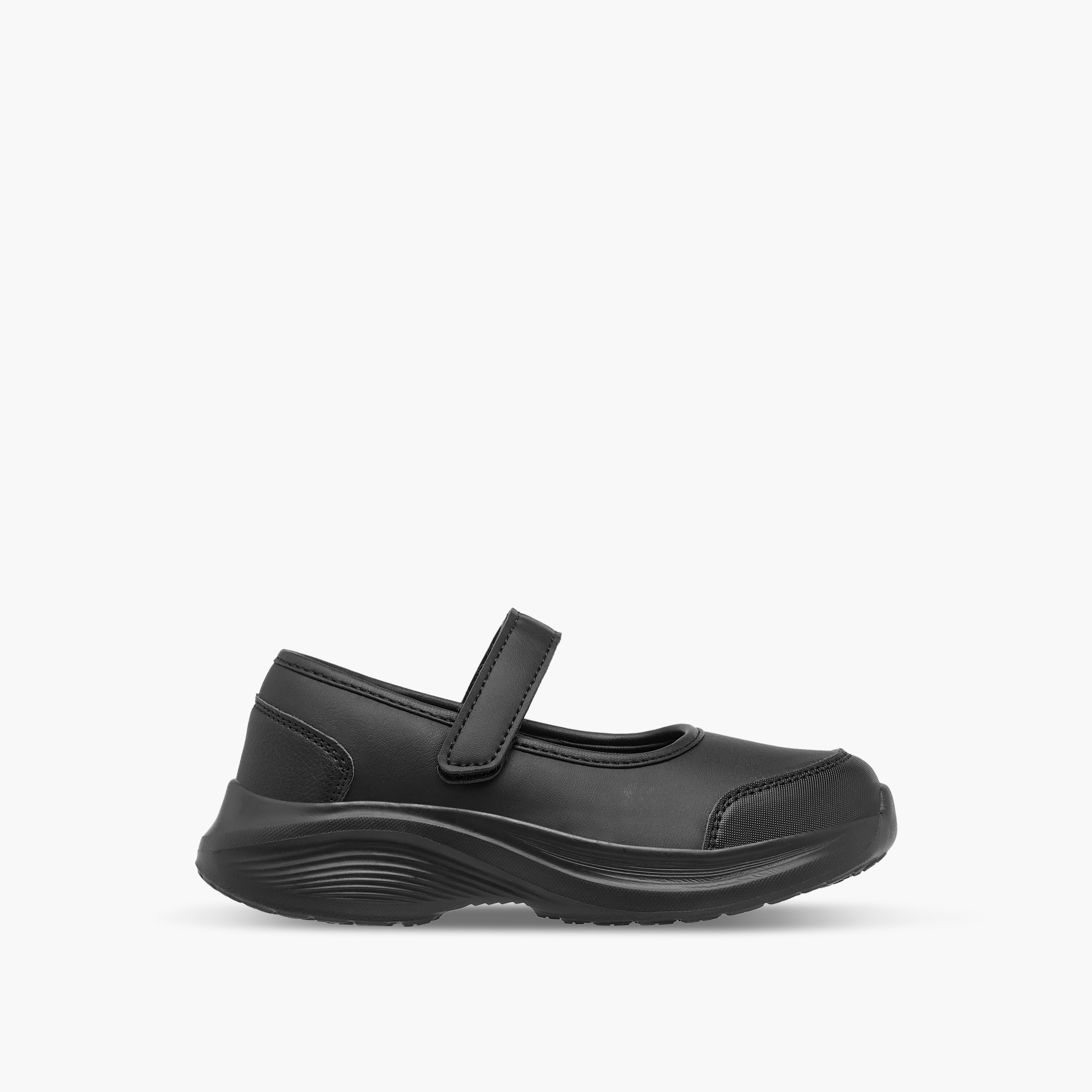 Dash Solid School Shoes with Hook and Loop Closure-girls-shoes-maryjanes-image-3