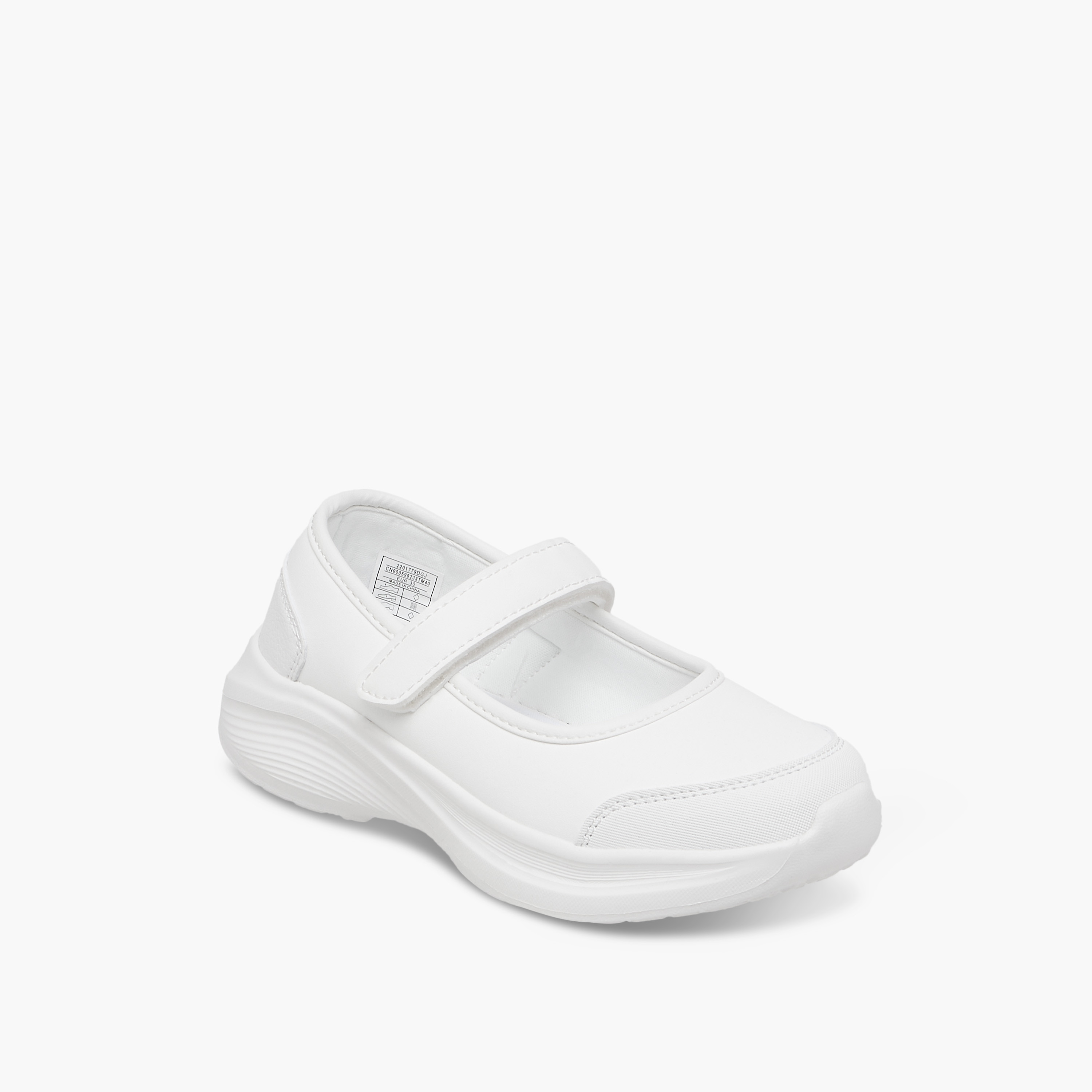 Dash Solid School Shoes with Hook and Loop Closure-girls-shoes-maryjanes-image-2