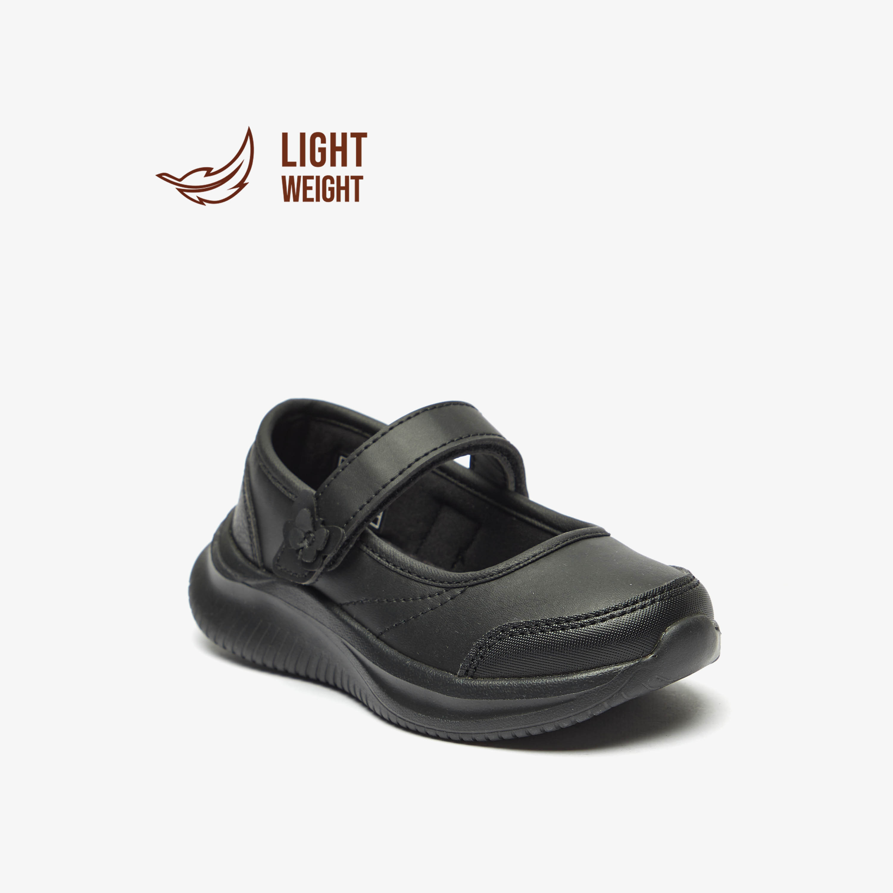 حذاء ماري جين مدرسي سادة بشريط إغلاق لاصق من داش-girls-shoes-schoolshoes-image-1