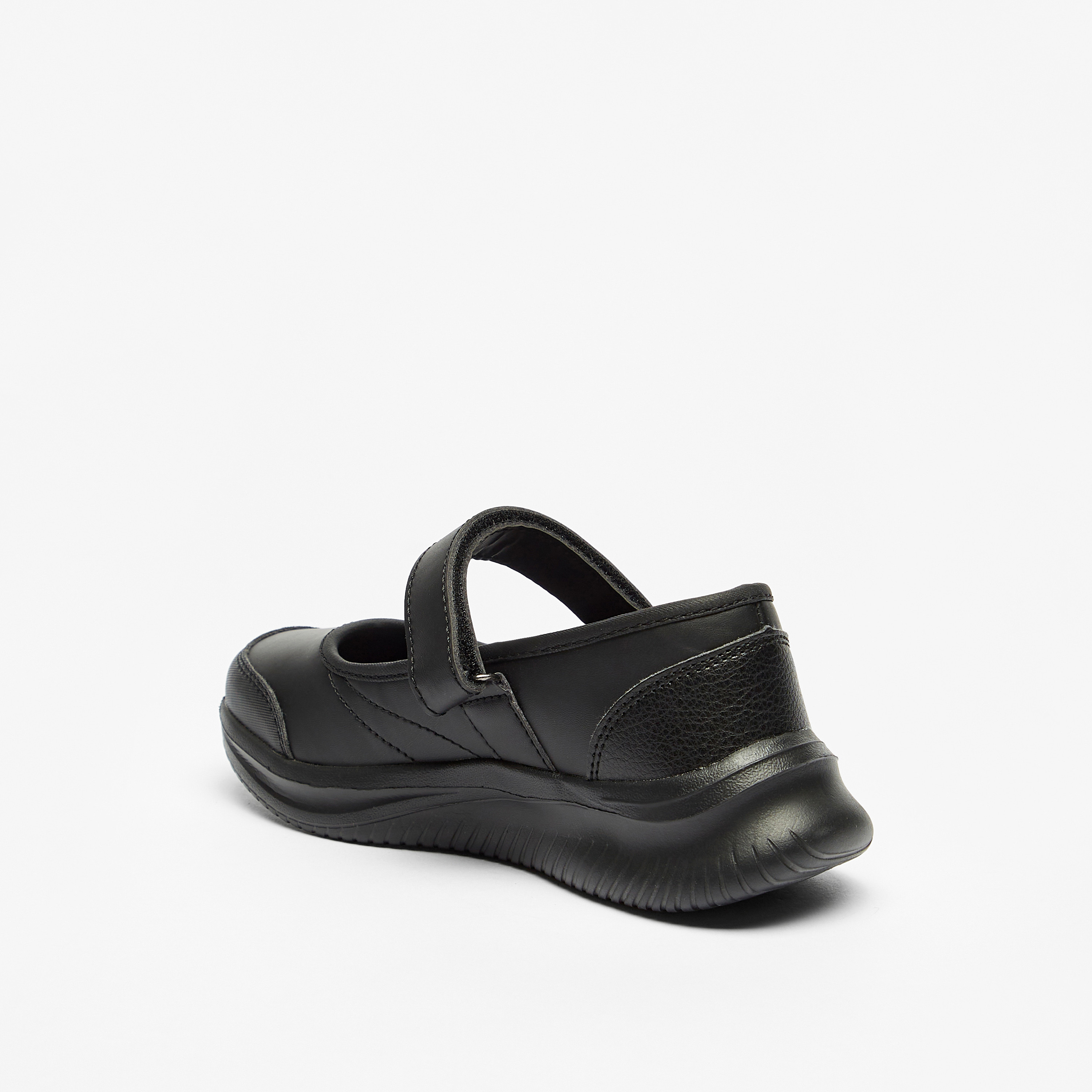 Dash Solid Mary Jane Shoes with Hook and Loop Closure-girls-shoes-schoolshoes-image-3