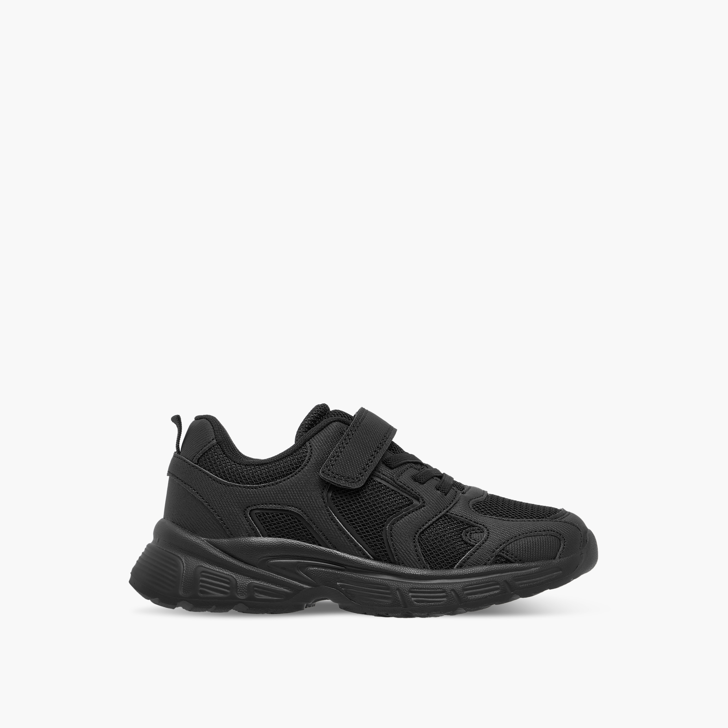Dash Panelled School Shoes with Hook and Loop Closure-girls-shoes-schoolshoes-image-3