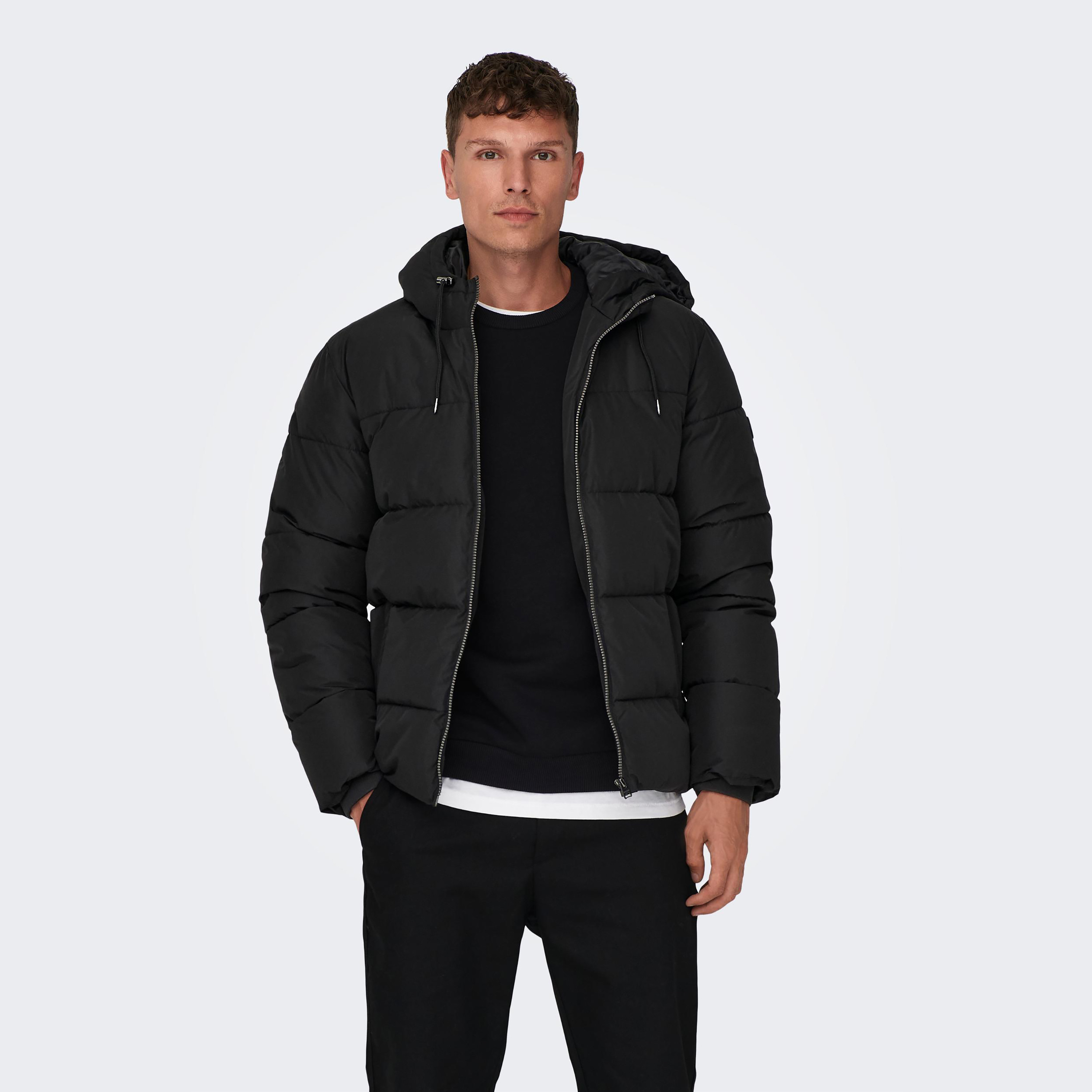 جاكيت اونلي آند سونز مع منفوخ ذو مبطن بغطاء للرأس-men-clothing-jacketsandblazers-jackets-image-8