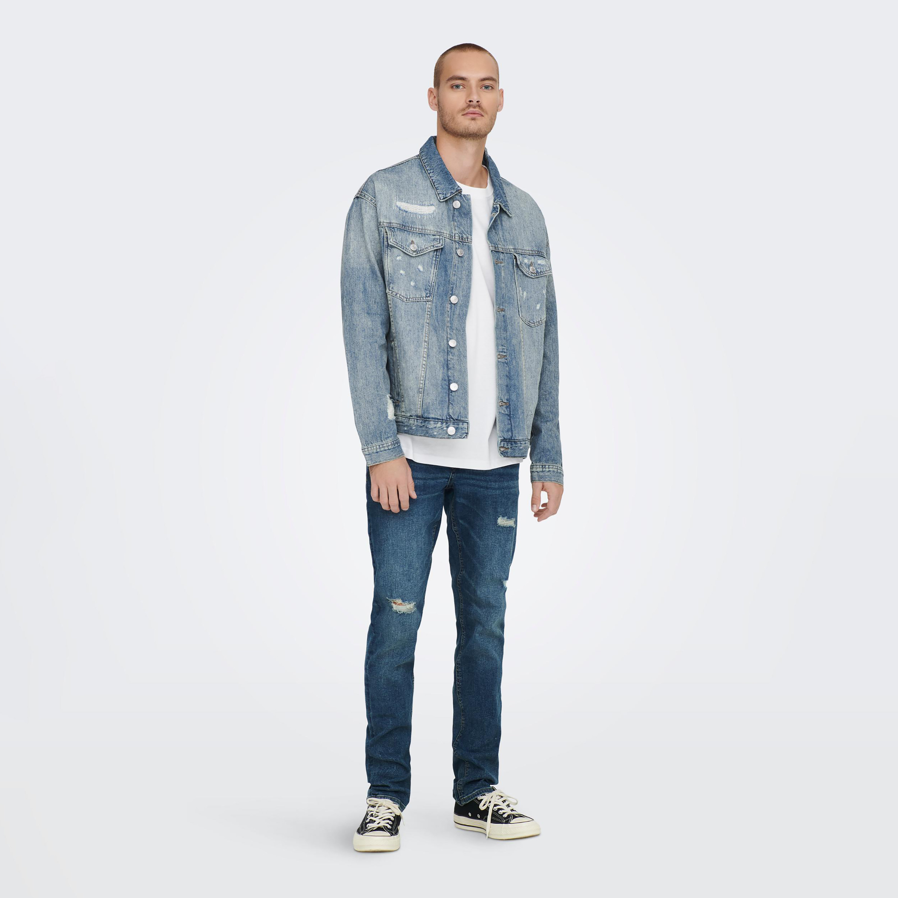 جاكيت من الدنيم سادة من اونلي اند سونز-men-clothing-jacketsandblazers-jackets-image-2