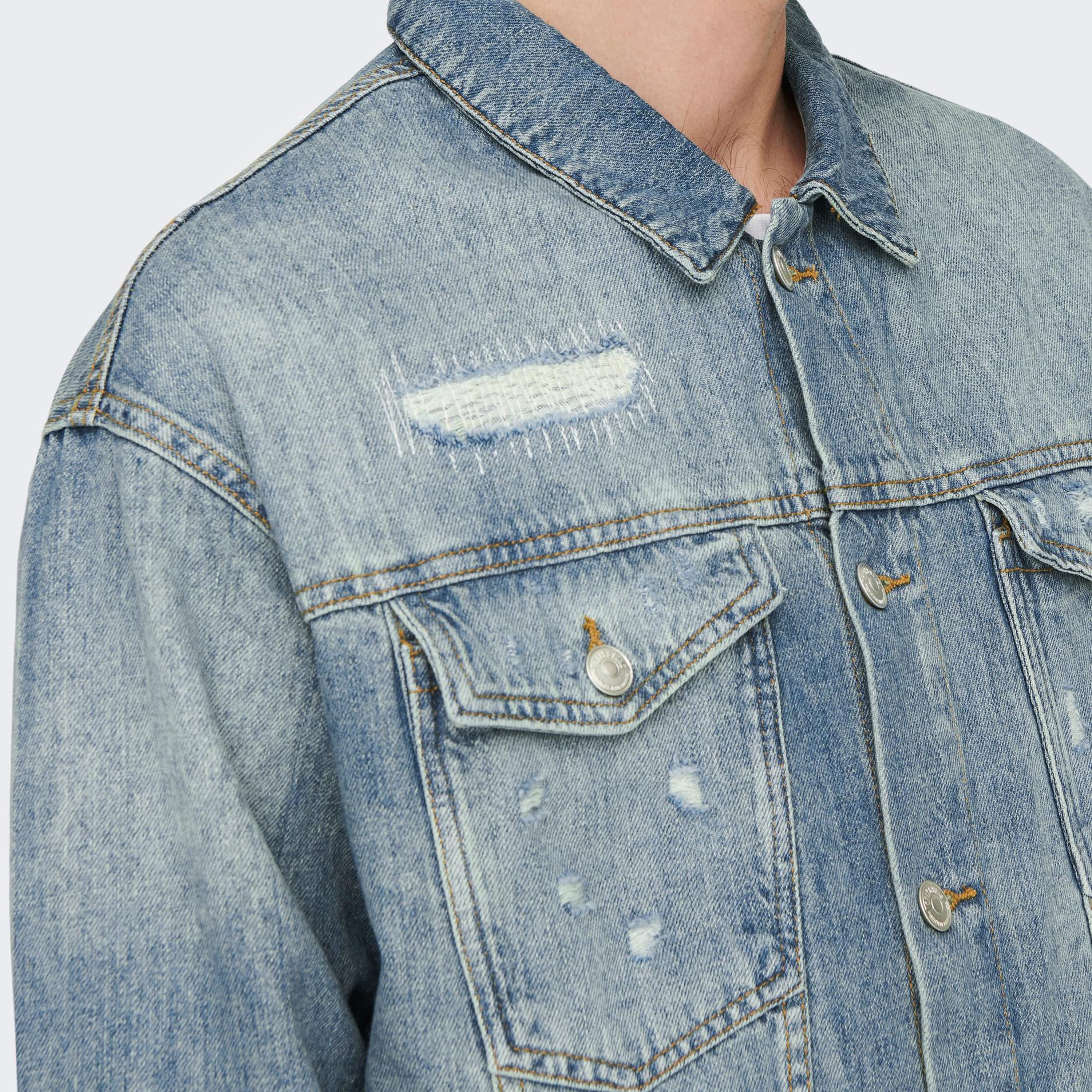 Only & Sons Plain Denim Jacket-men-clothing-jacketsandblazers-jackets-image-3