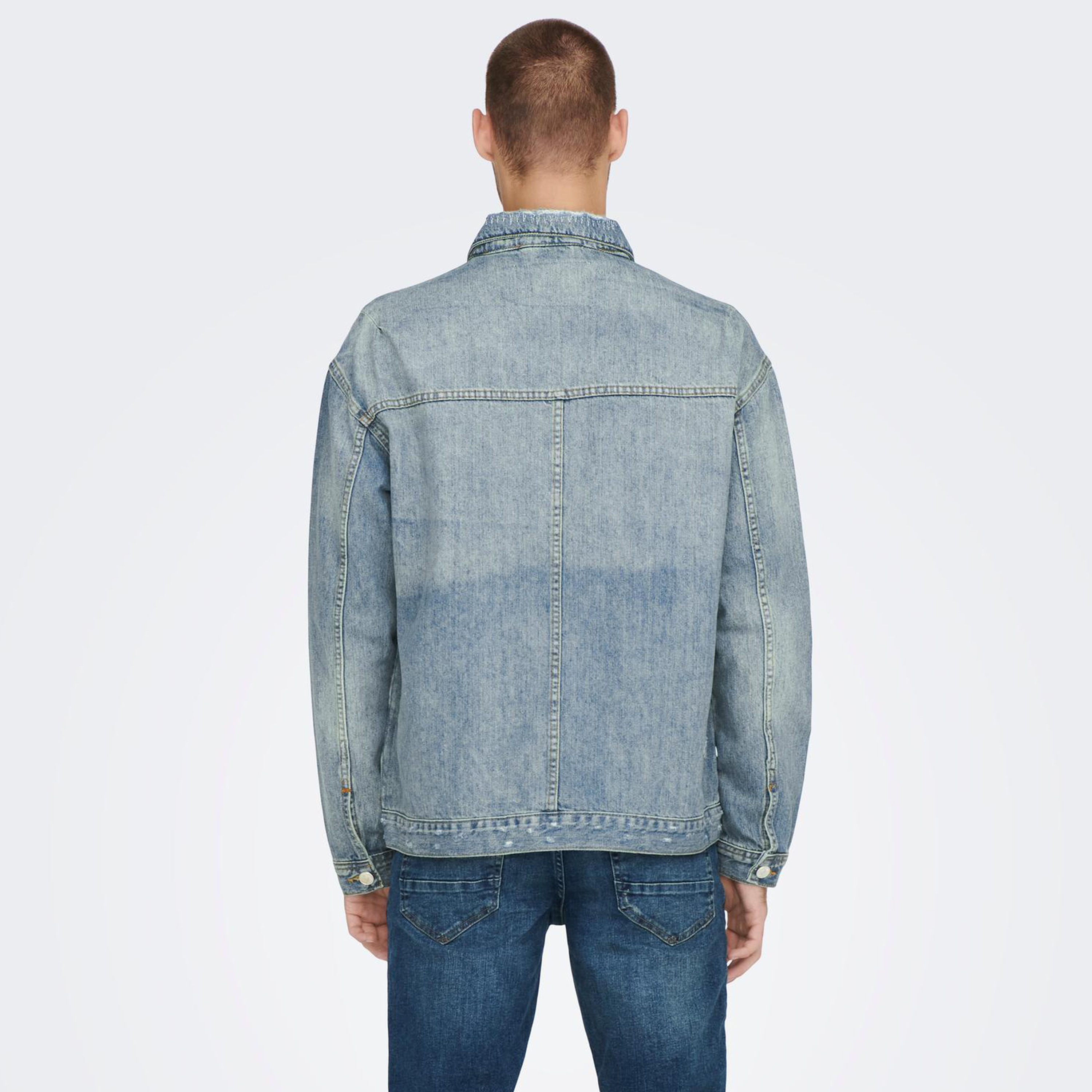جاكيت من الدنيم سادة من اونلي اند سونز-men-clothing-jacketsandblazers-jackets-image-4