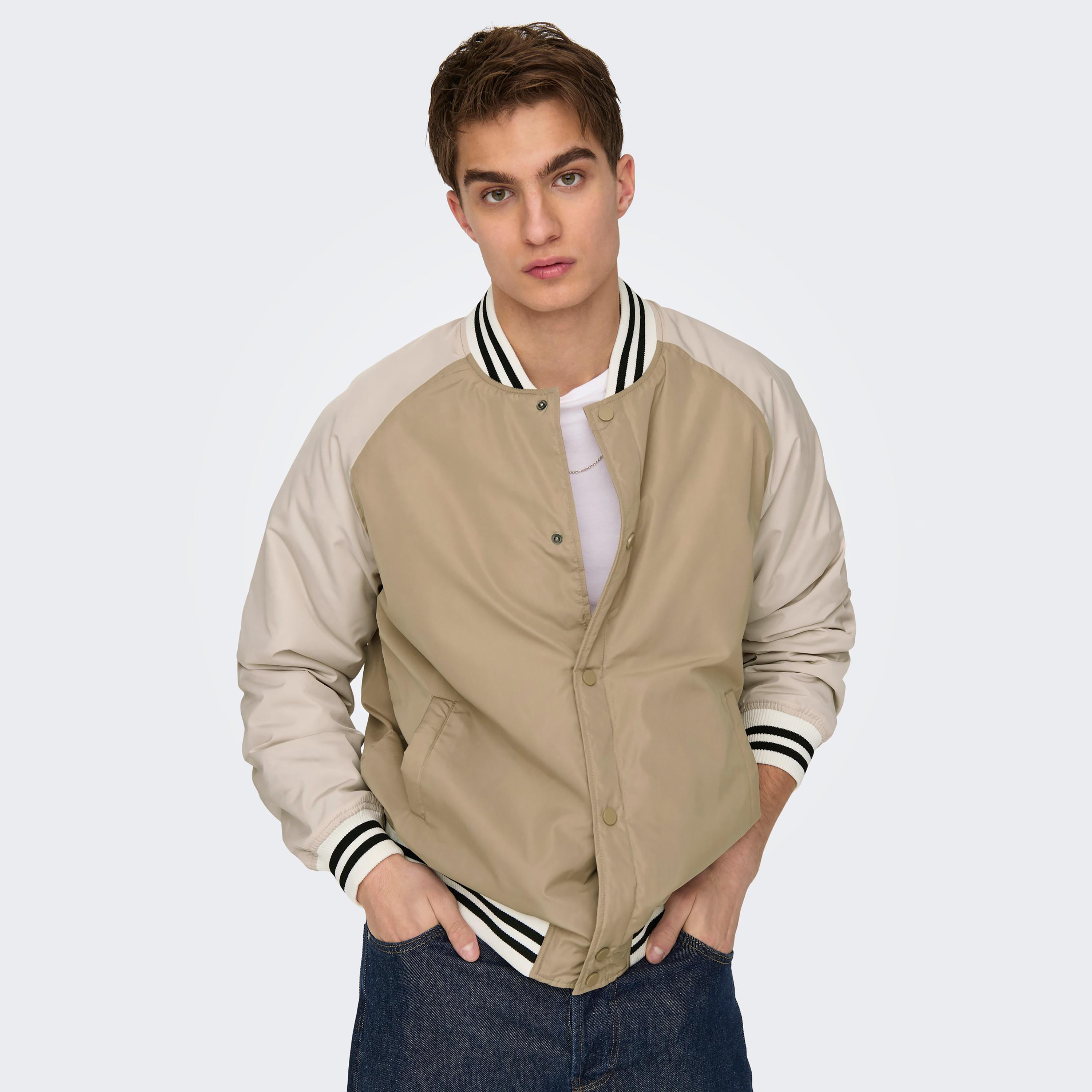 Only & Sons Plain Bomber Jacket-men-clothing-jacketsandblazers-jackets-image-1