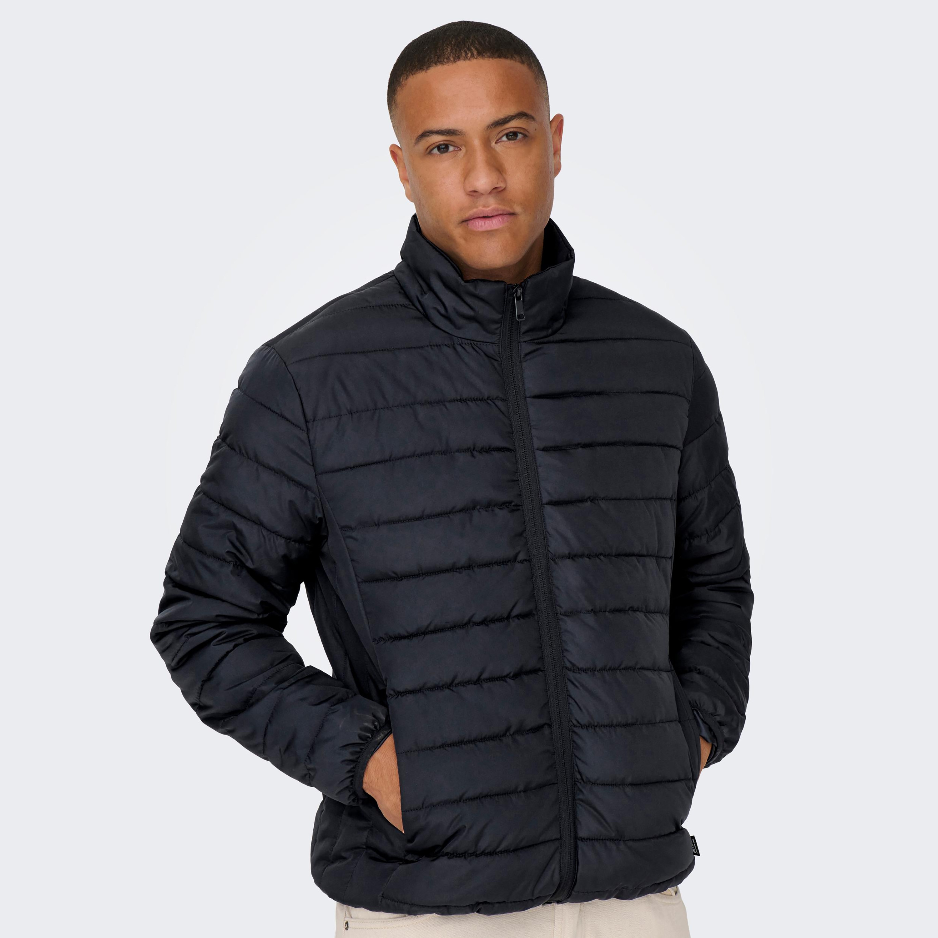 جاكيت ذو مبطن من اونلي آند سونز بجيوب جانبية-men-clothing-jacketsandblazers-jackets-image-1