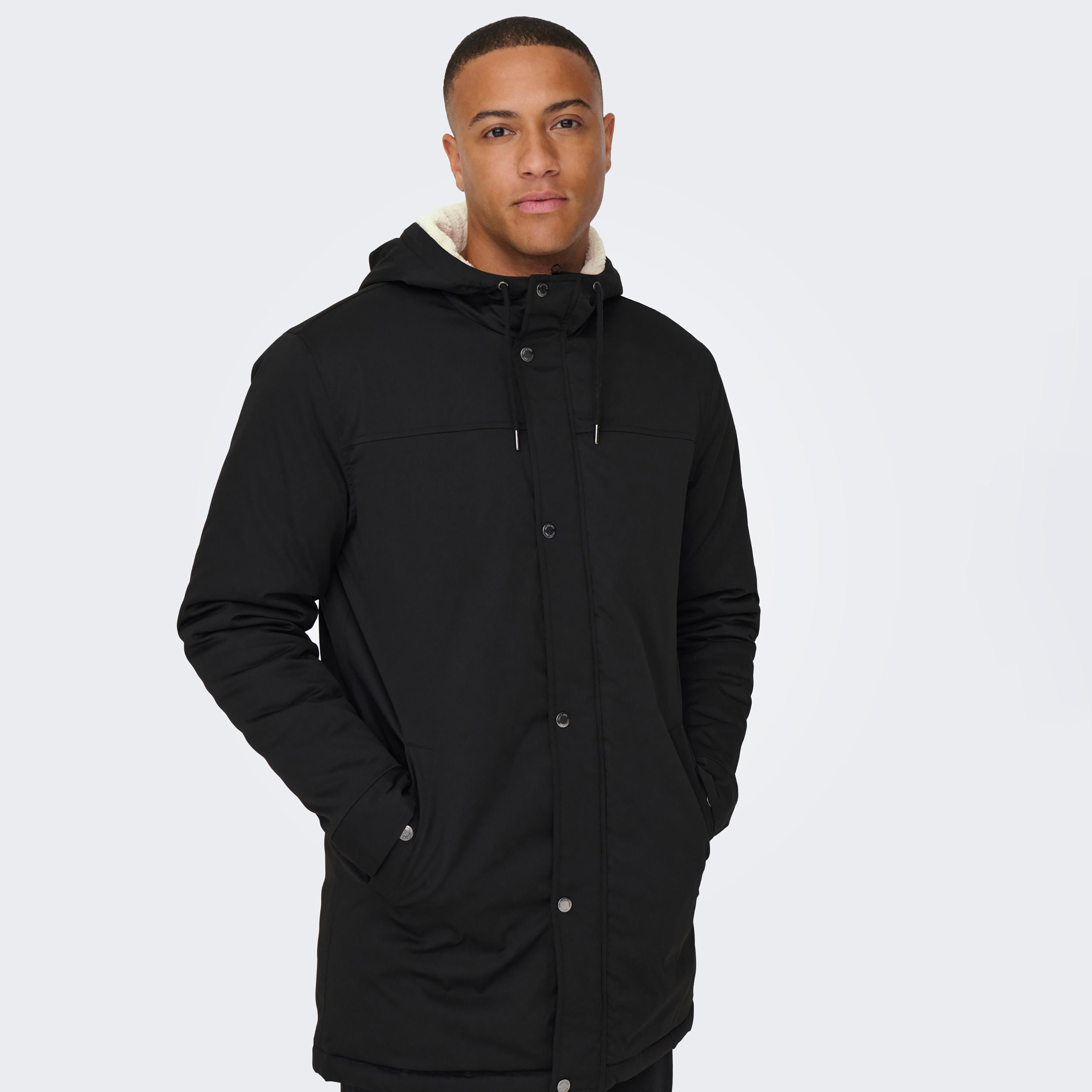 Only & Sons Plain Hooded Parka Jacket-men-clothing-jacketsandblazers-jackets-image-1