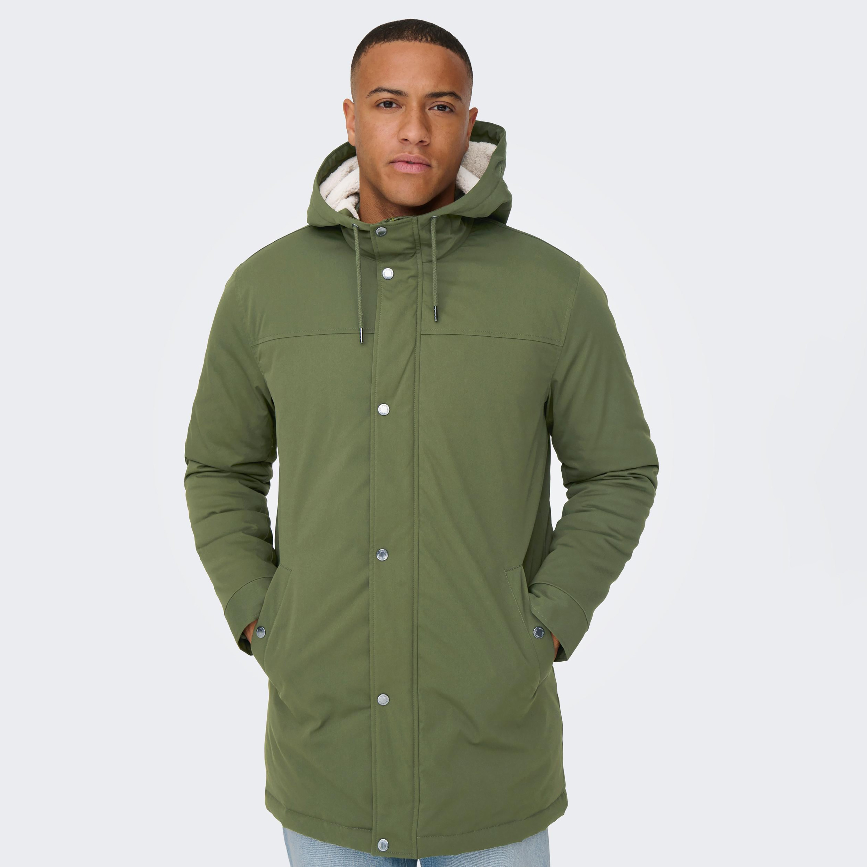 باركا جاكيت بغطاء للرأس سادة من اونلي آند سونز-men-clothing-jacketsandblazers-jackets-image-5