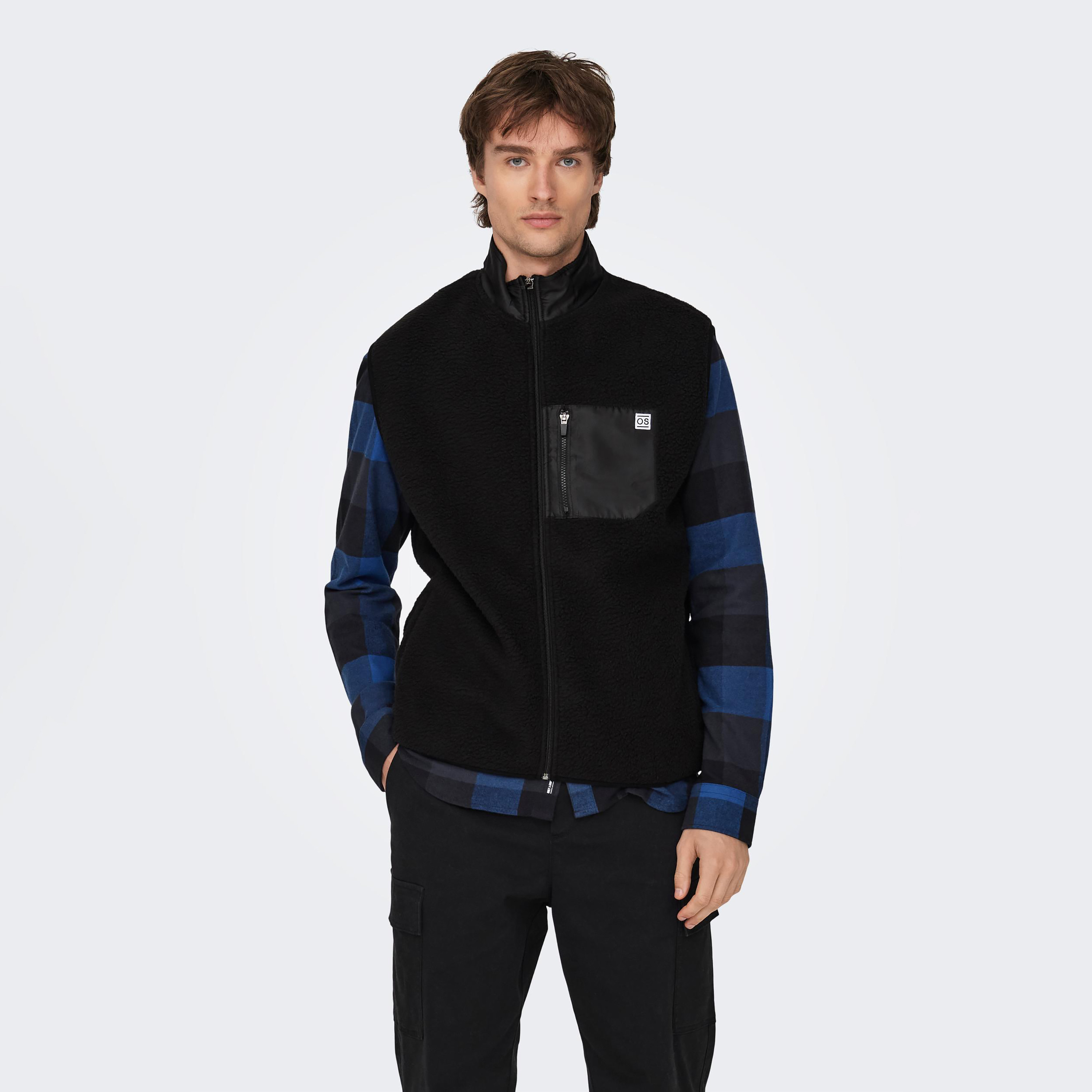 فقط & أولاده سترة سترة عالية الرقبة-men-clothing-jacketsandblazers-jackets-image-1