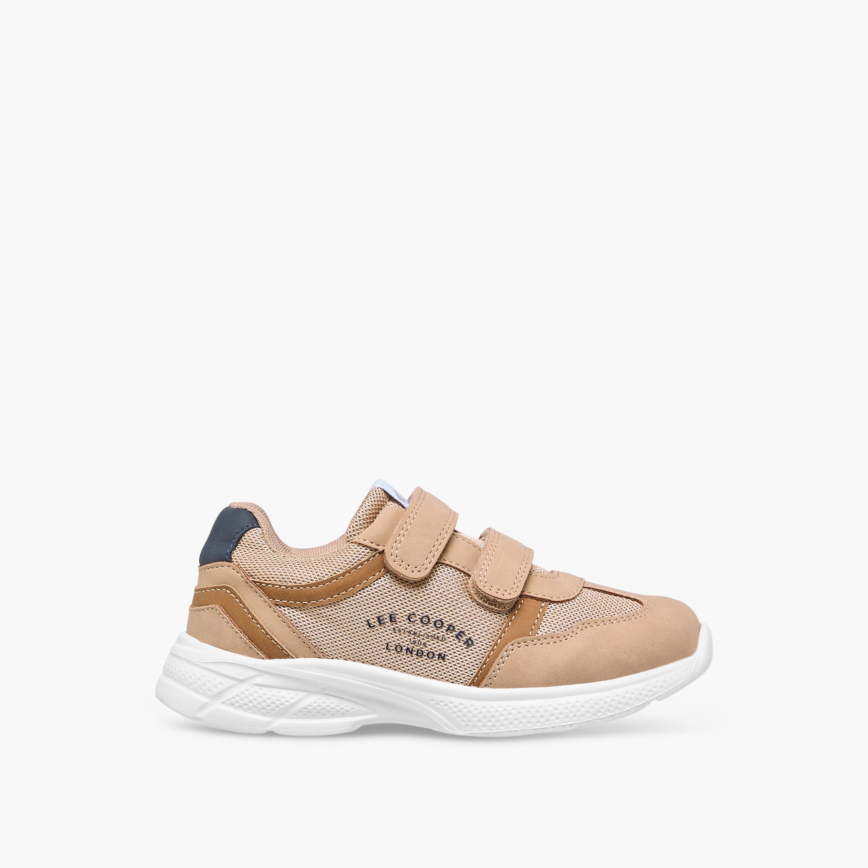 Lee Cooper Boys' Panelled Sneakers with Hook and Loop Closure-boys-shoes-sneakers-image-3