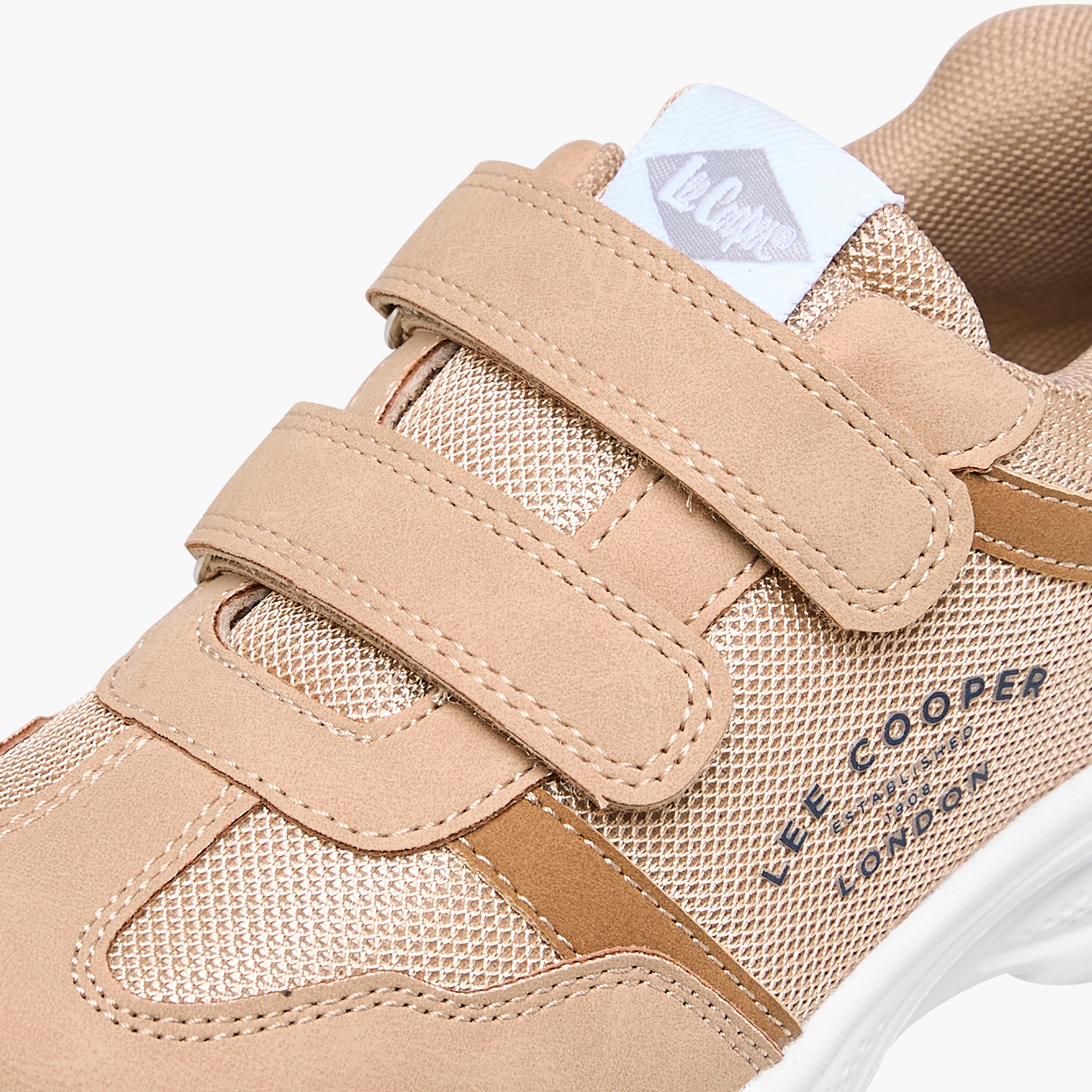 Lee Cooper Boys' Panelled Sneakers with Hook and Loop Closure-boys-shoes-sneakers-image-4