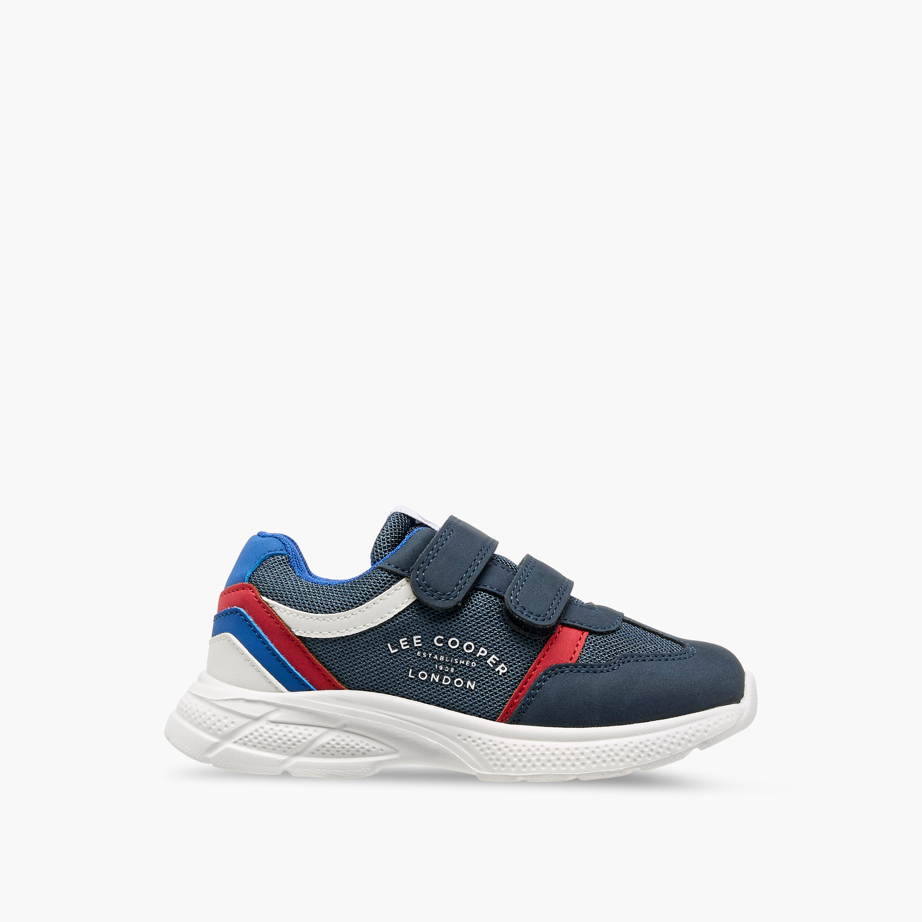 Lee Cooper Boys' Panelled Sneakers with Hook and Loop Closure-boys-shoes-sneakers-image-3