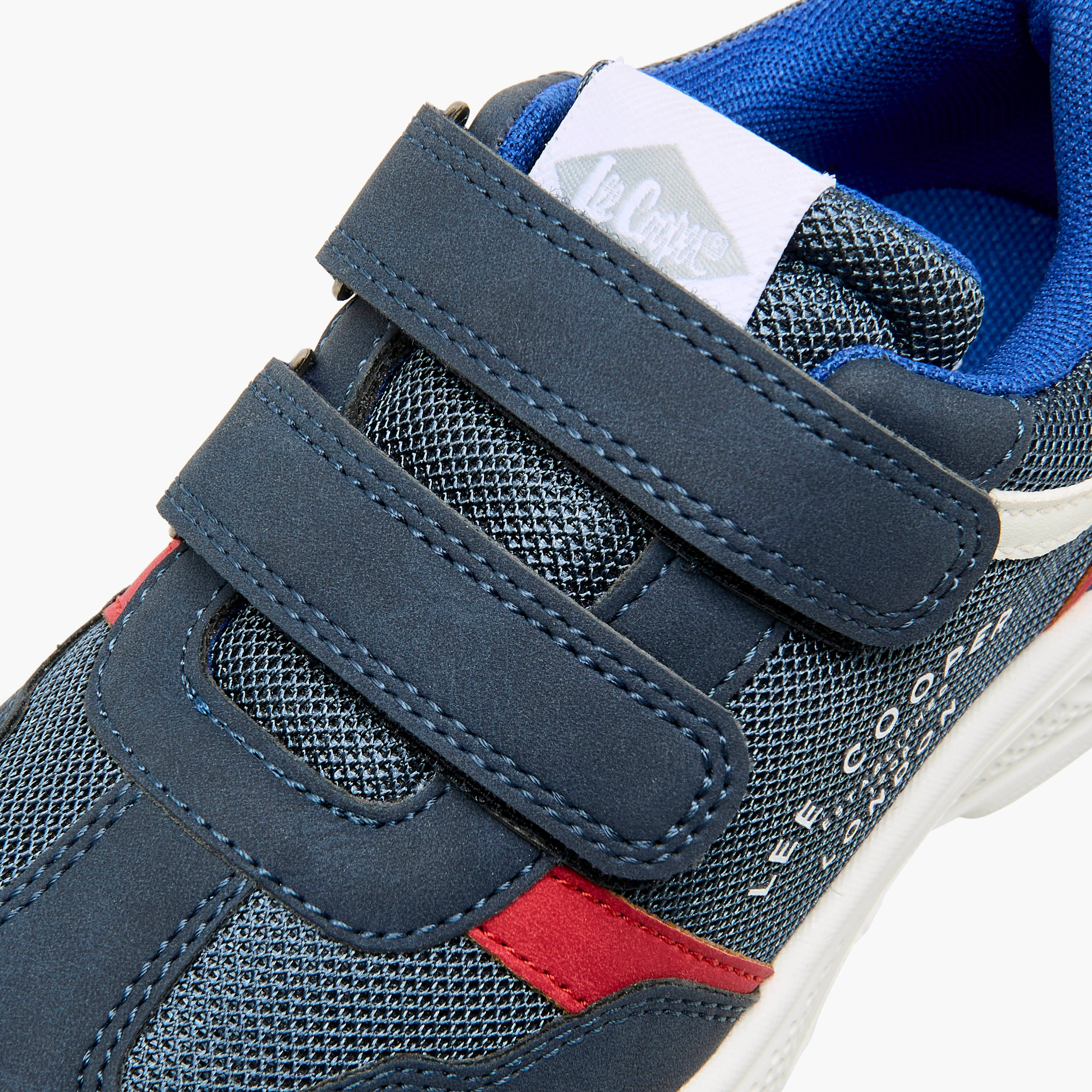 Lee Cooper Boys' Panelled Sneakers with Hook and Loop Closure-boys-shoes-sneakers-image-4