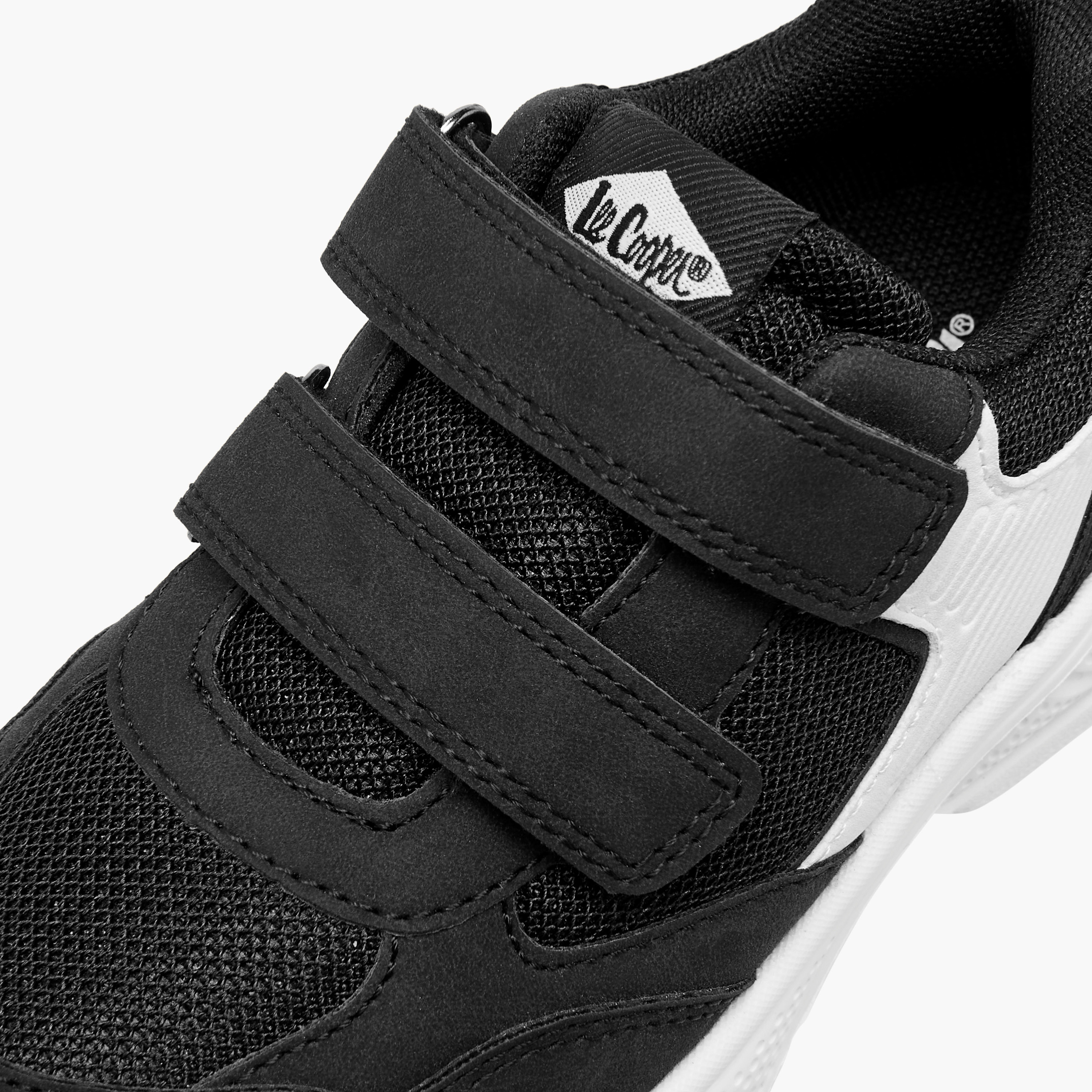 Lee Cooper Boys' Panelled Sneakers with Hook and Loop Closure-boys-shoes-sneakers-image-4
