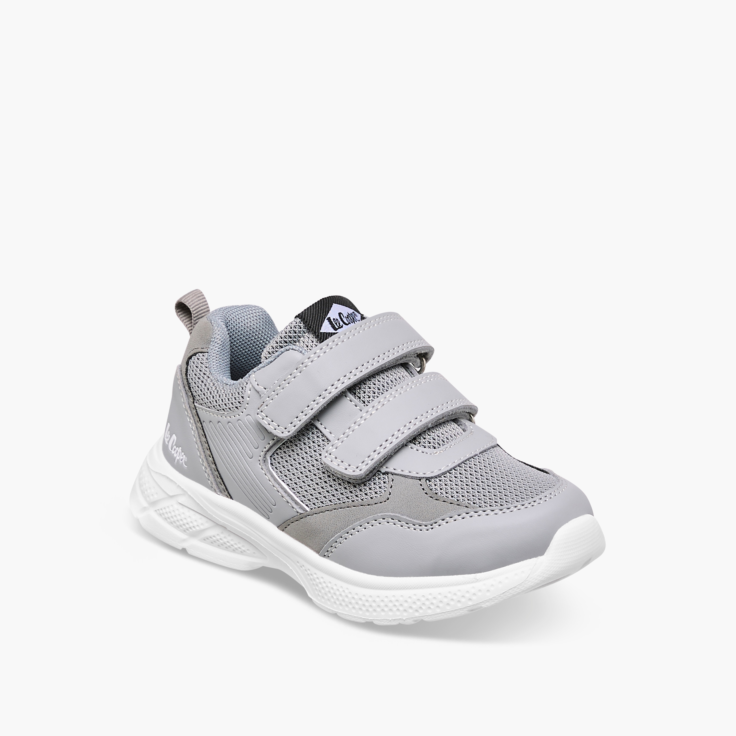 Lee Cooper Boys' Panelled Sneakers with Hook and Loop Closure-boys-shoes-sneakers-image-2