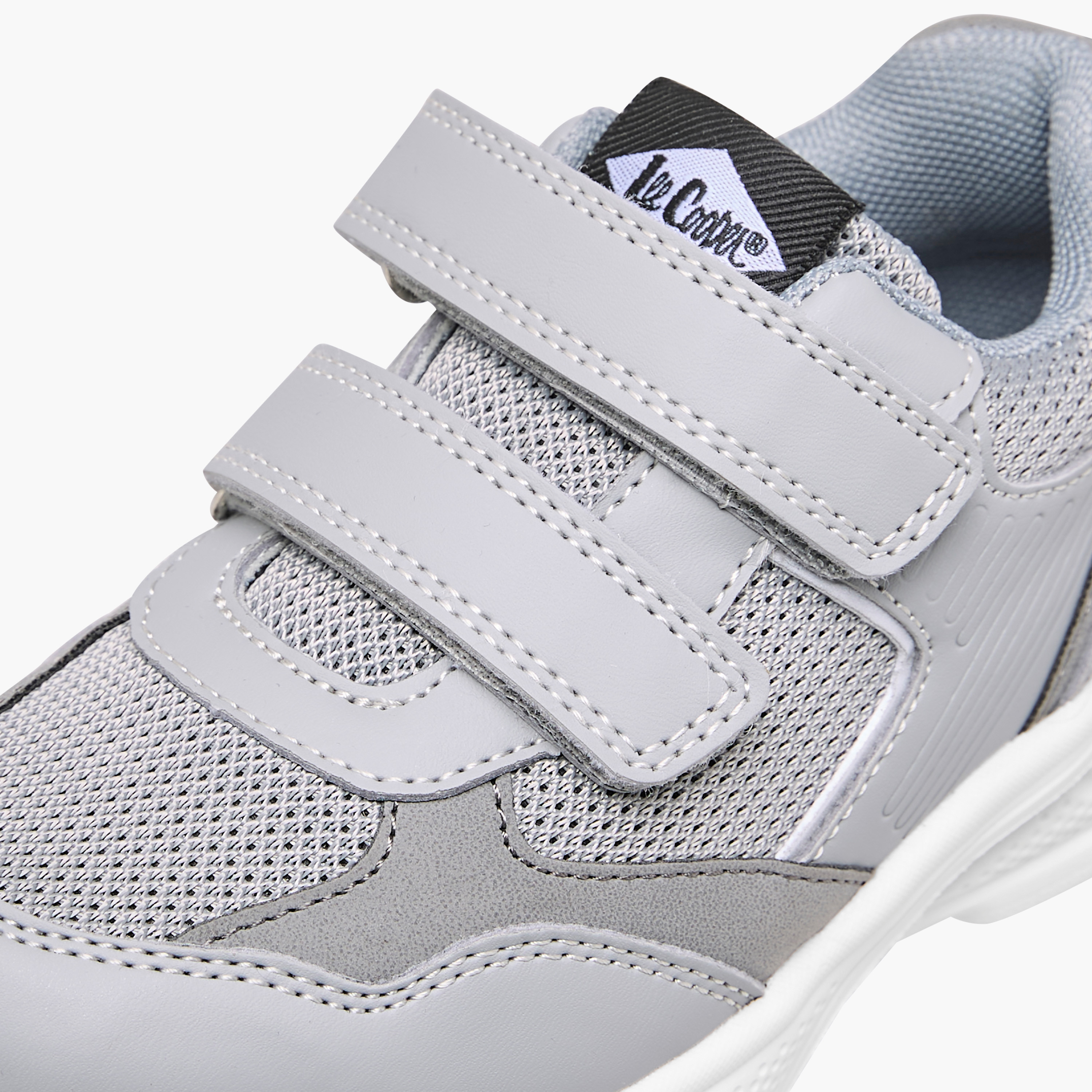 Lee Cooper Boys' Panelled Sneakers with Hook and Loop Closure-boys-shoes-sneakers-image-4