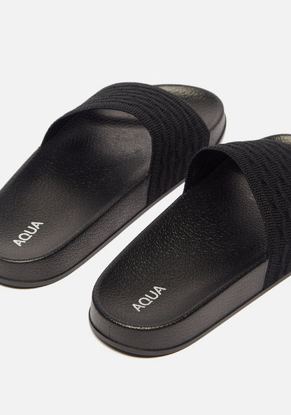 Aqua Textured Slide Slippers