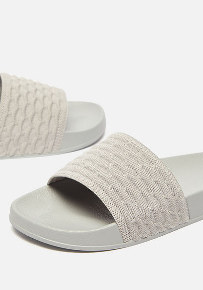 Aqua Textured Slide Slippers-Women%27s Flip Flops & Beach Slippers-image-3