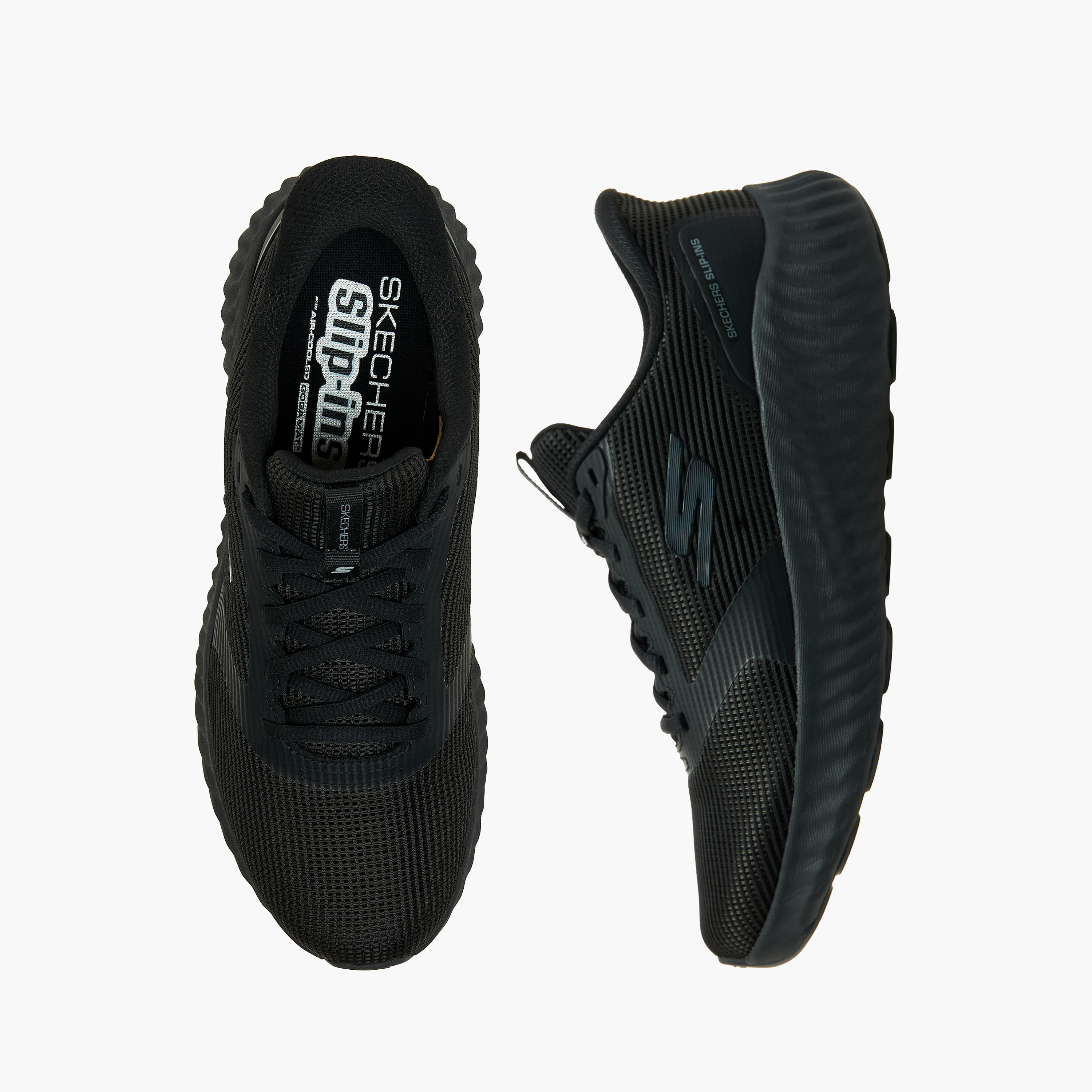 ◆SKECHERS◆ Men's Go Run Now Sleep Ins SP0MRCFX161 Skechers Slip-ins: GO RUN Now - Stover - BLACK / WHITE