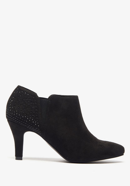 Haadana Embellished Slip-On Ankle Boots with Stiletto Heels-Women%27s Boots-image-1