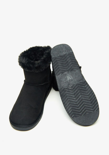 Missy Quilted Slip-On Ankle Boots with Plush Detail-Women%27s Boots-image-1