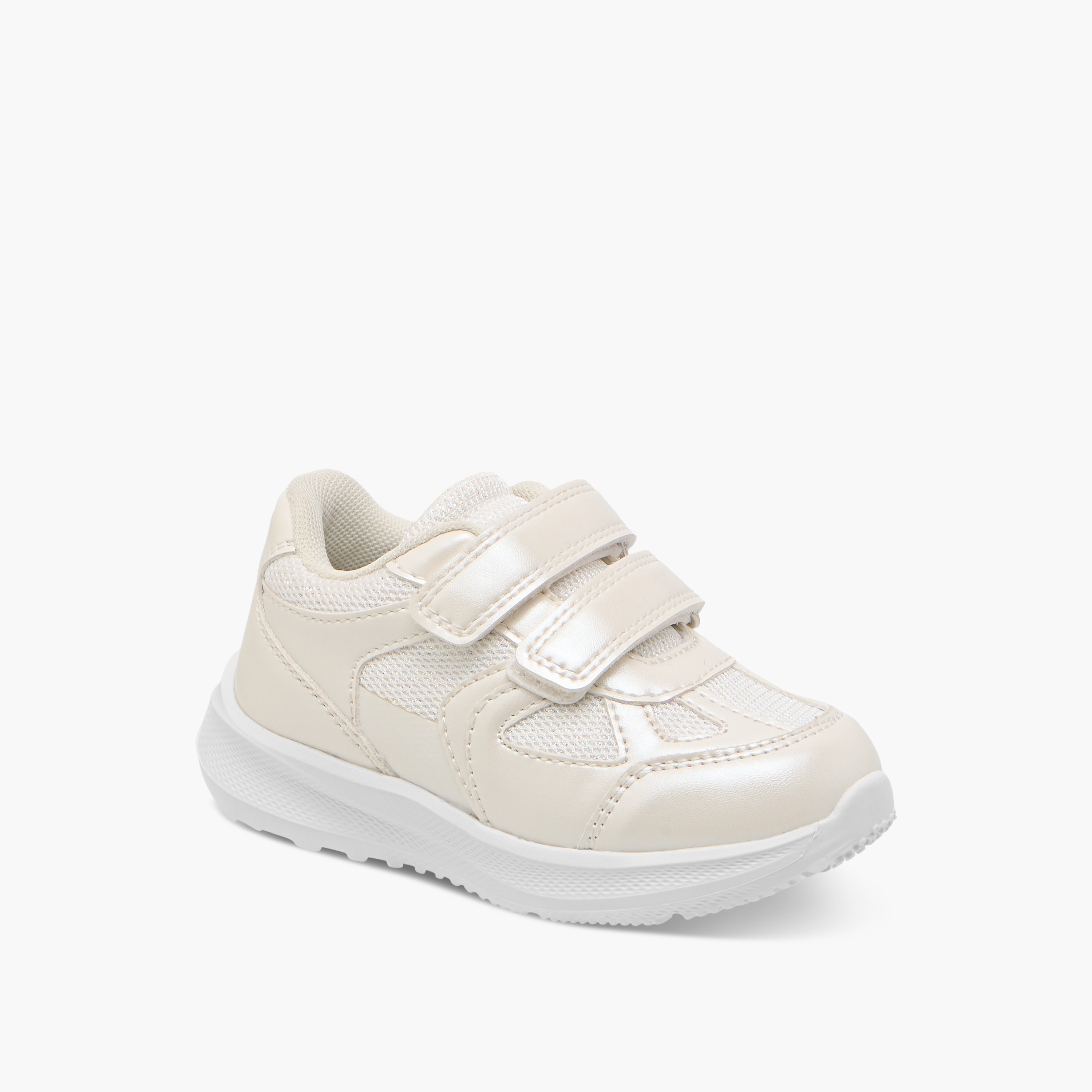 Barefeet Panelled Sneakers with Hook and Loop Closure-girls-shoes-sneakers-image-2
