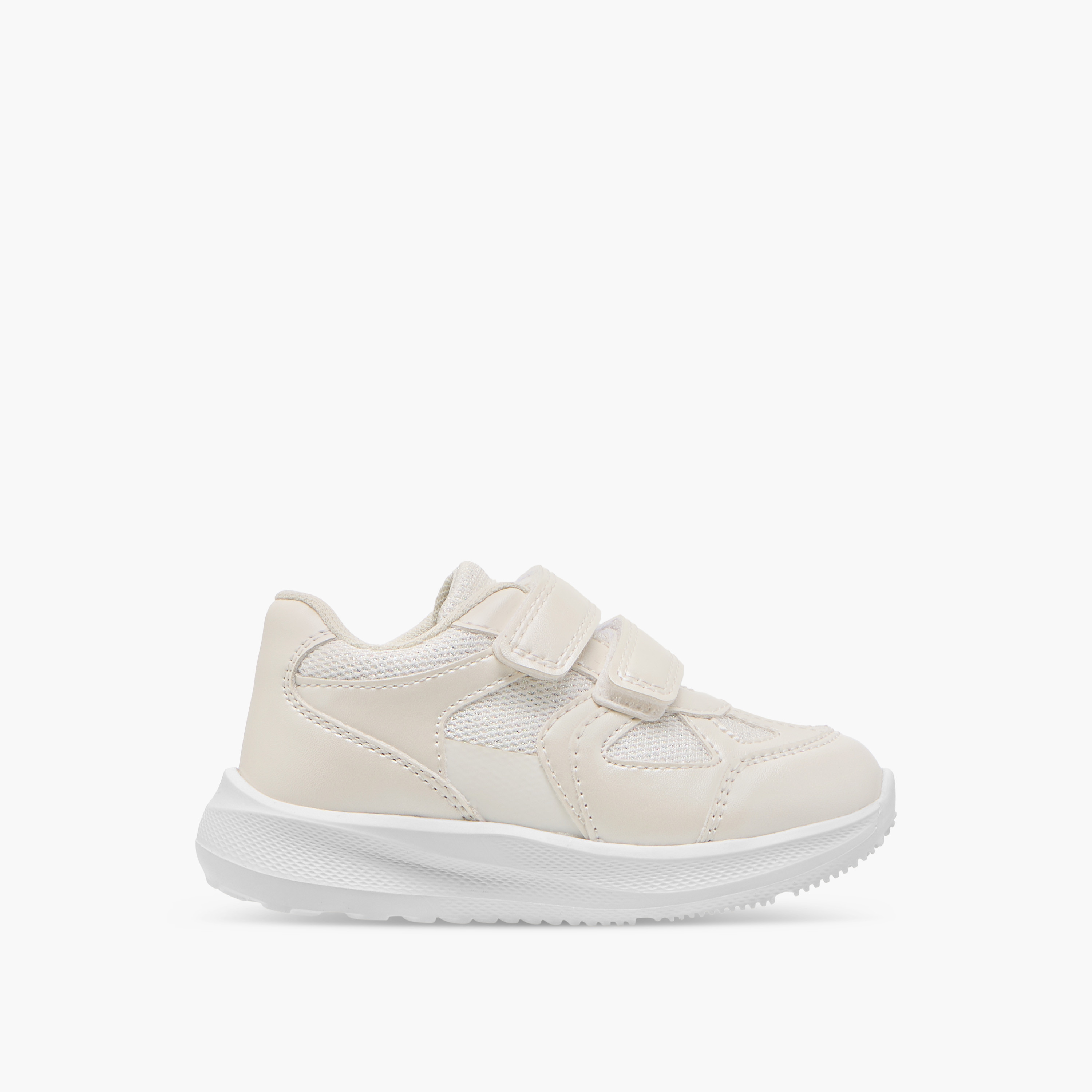 Barefeet Panelled Sneakers with Hook and Loop Closure-girls-shoes-sneakers-image-3