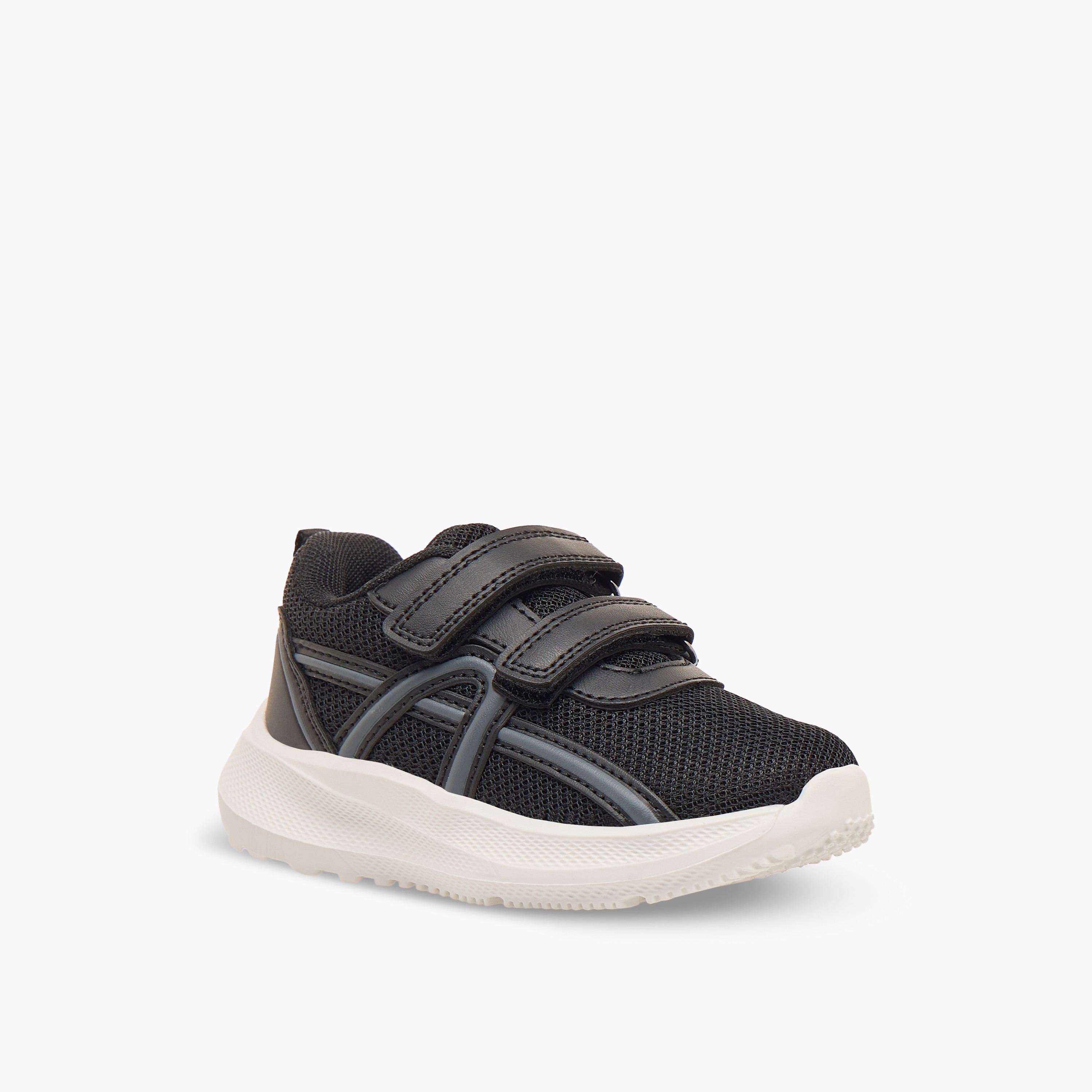 Barefeet Boys Textured Hook & Loop Sneakers-boys-shoes-sneakers-image-2