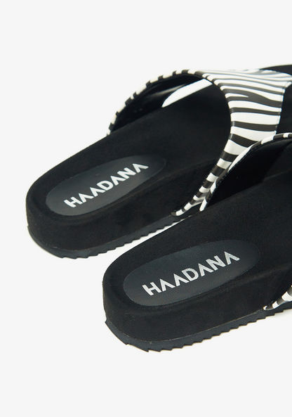 Haadana Animal Print Slip-On Thong Sandals