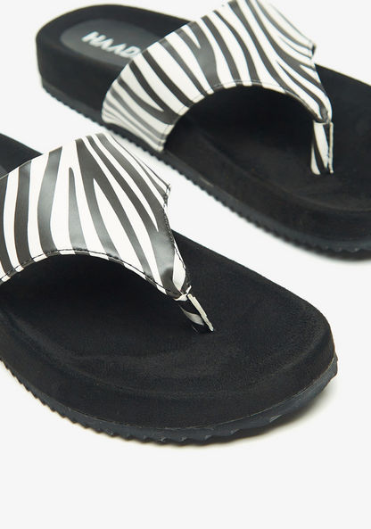 Haadana Animal Print Slip-On Thong Sandals