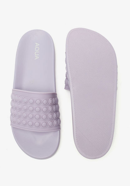 Aqua Textured Slide Slippers-Women%27s Flip Flops & Beach Slippers-image-4