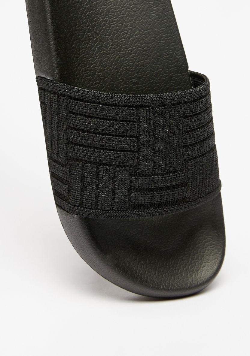 Aqua Textured Slip-On Slide Slippers-Women%27s Flip Flops & Beach Slippers-image-3
