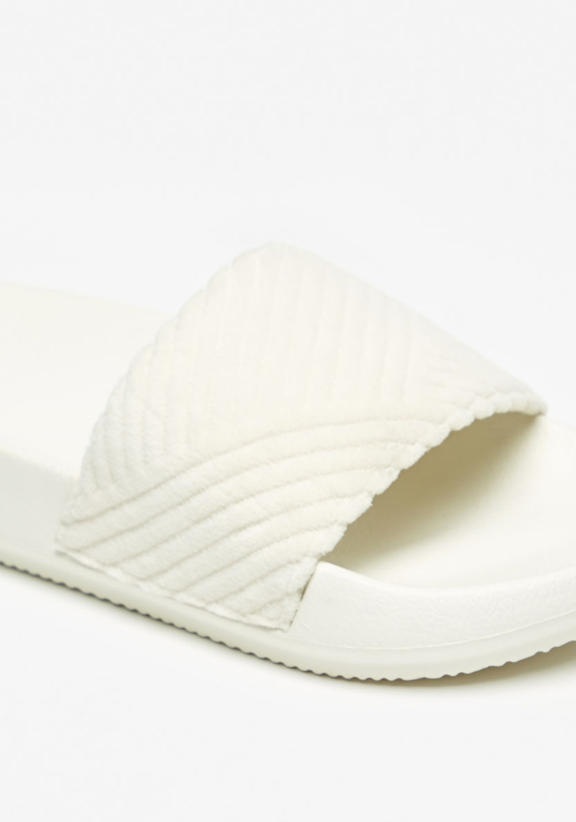 Aqua Textured Slip-On Slide Slippers-Women%27s Flip Flops & Beach Slippers-image-4