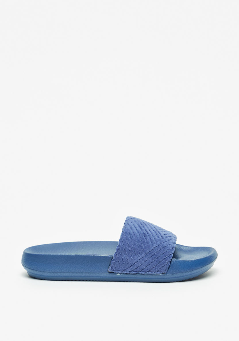 Aqua Textured Slip-On Slide Slippers-Women%27s Flip Flops & Beach Slippers-image-2