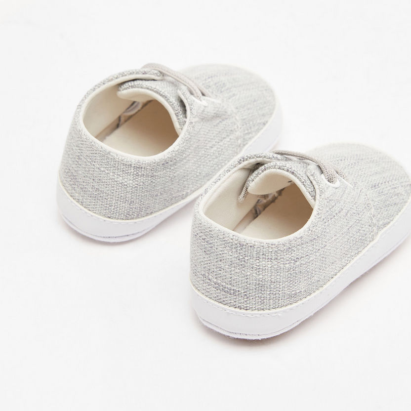 Barefeet Textured Slip-On Booties with Lace Detail-Baby Boy%27s Booties-image-2