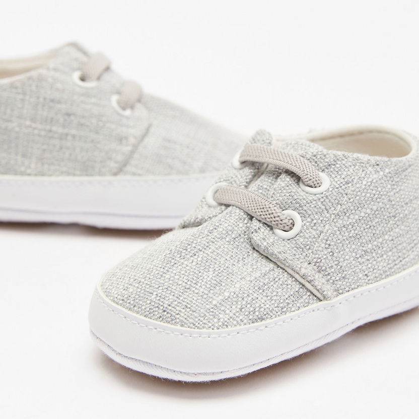 Barefeet Textured Slip-On Booties with Lace Detail-Baby Boy%27s Booties-image-3