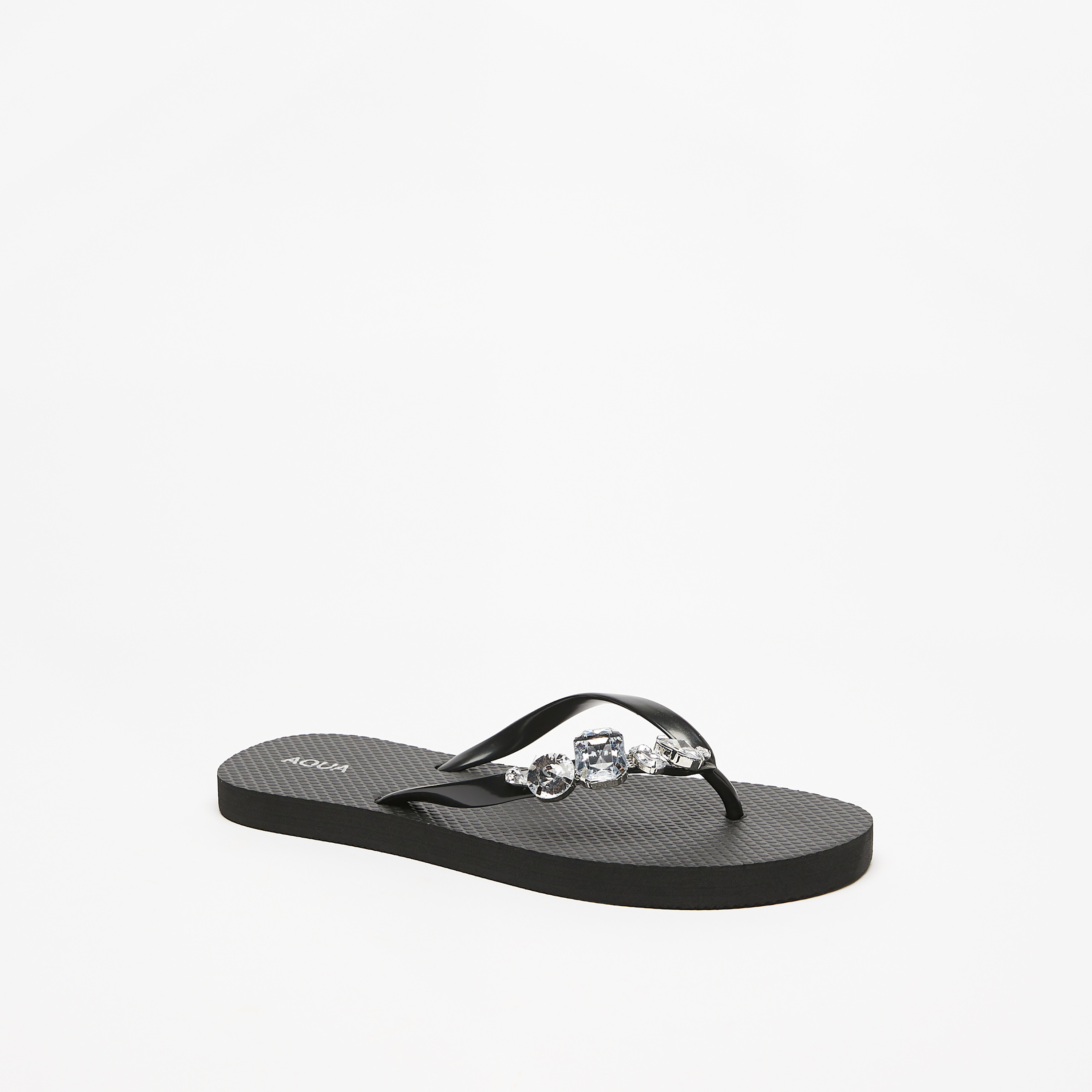 Aqua Stone Embellished Thong Slippers-women-shoes-flipflopsandslides-image-2