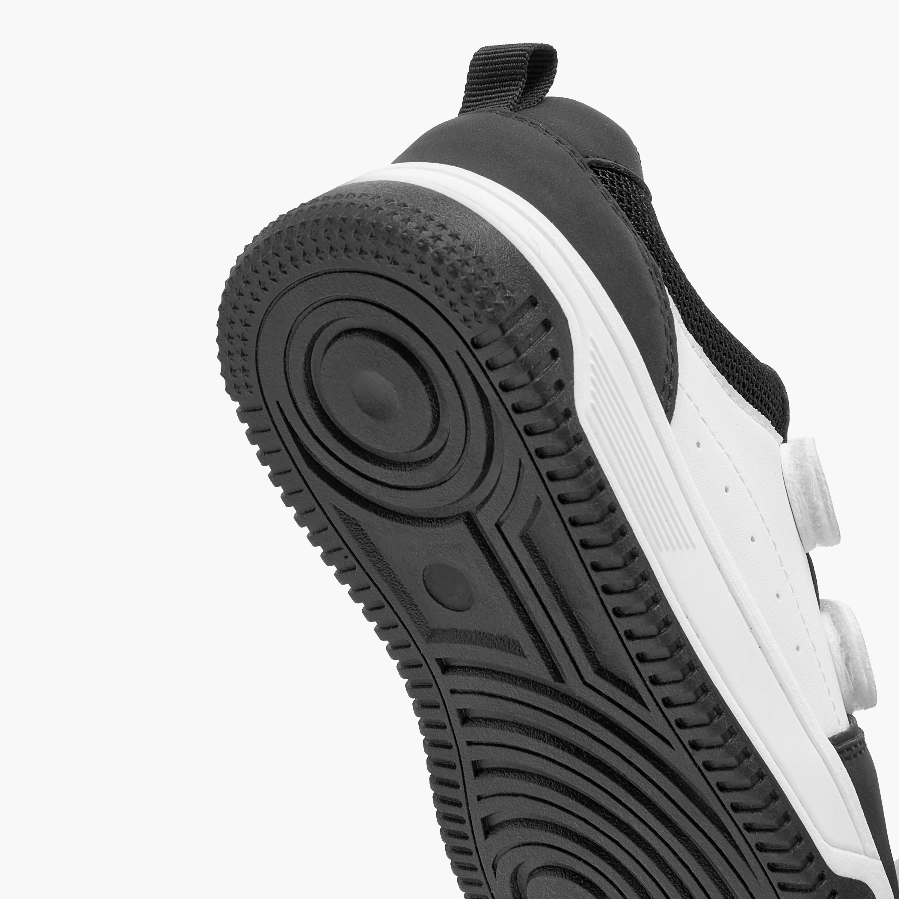 Juniors Colourblock Sneakers with Hook and Loop Closure-boys-shoes-sneakers-image-5