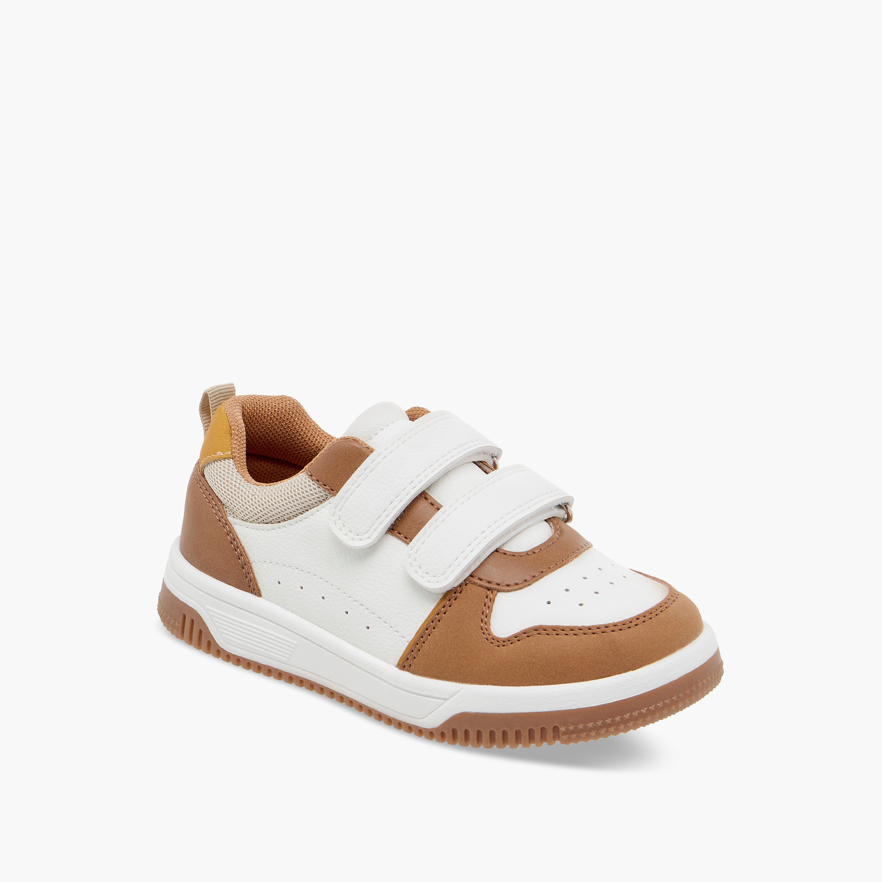 حذاء سنيكرز بشريط إغلاق لاصق وتصميم قوالب ملونة من جونيورز-boys-shoes-schoolshoes-image-2