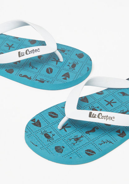 Lee Cooper Men's Printed Slip-On Thong Slippers